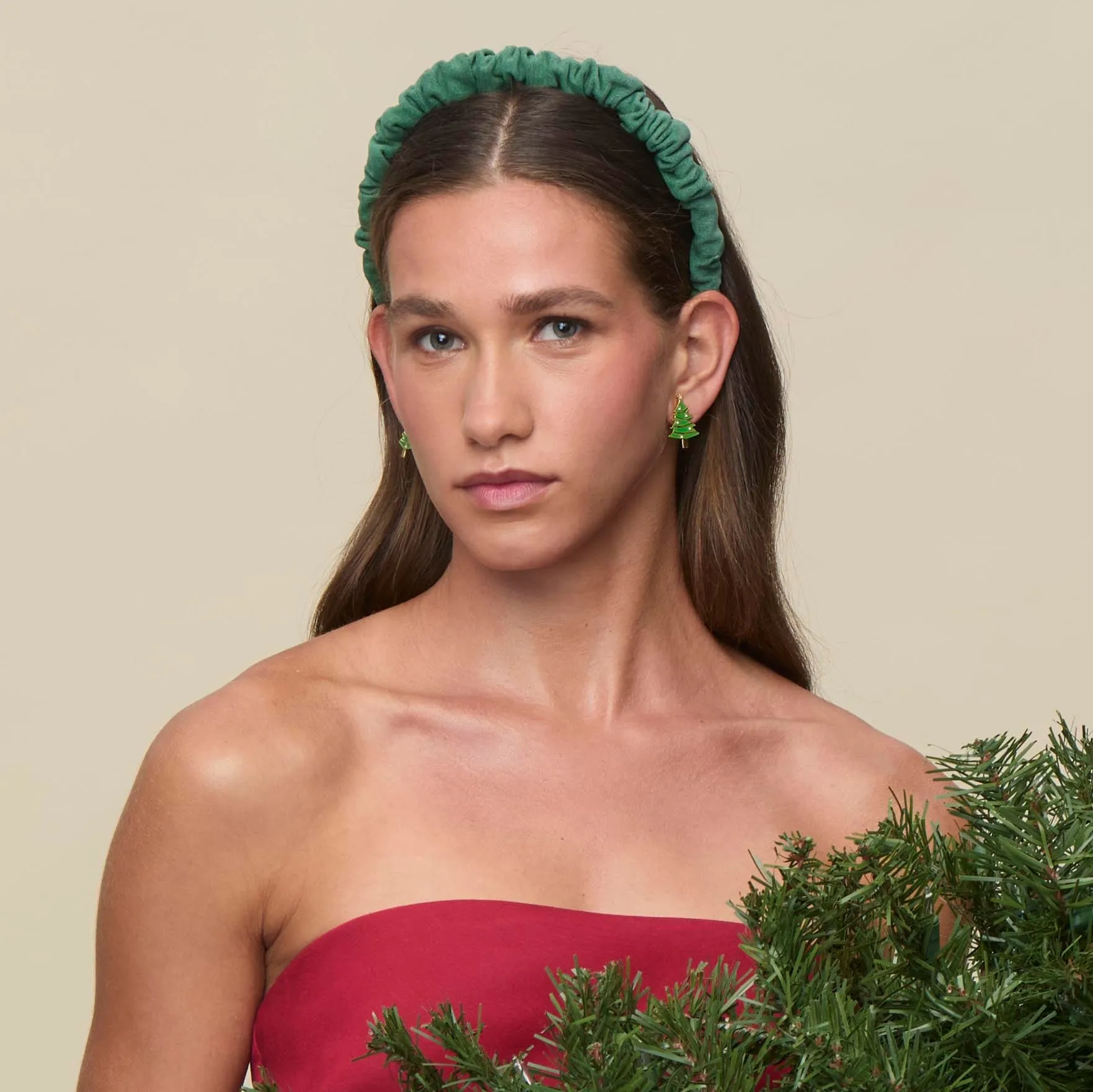 EVERGREEN JESSIE SUEDE HEADBAND sold by Lele Sadoughi product image thumbnail 2