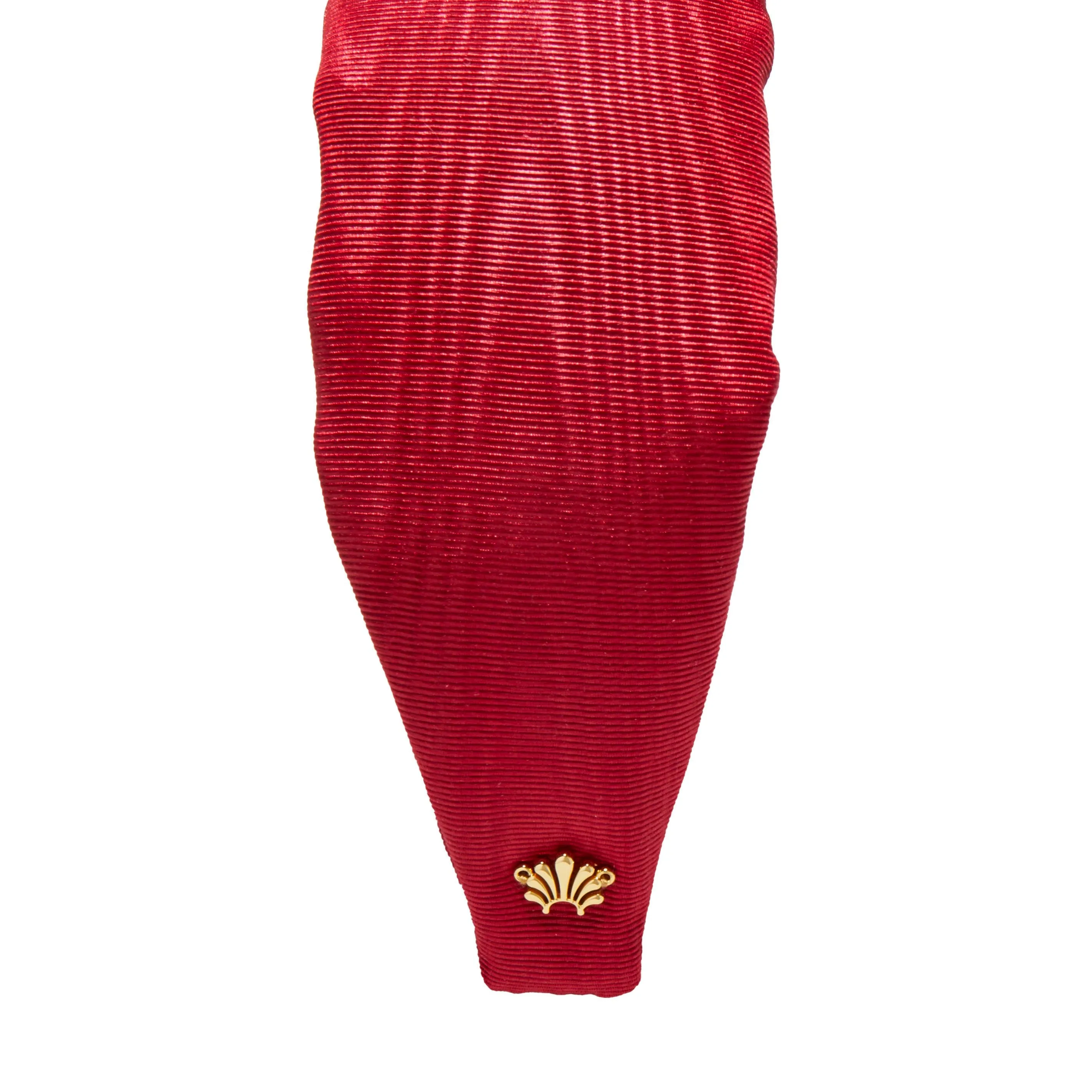 RED KNOTTED MOIRE HEADAND sold by Lele Sadoughi product image thumbnail 5