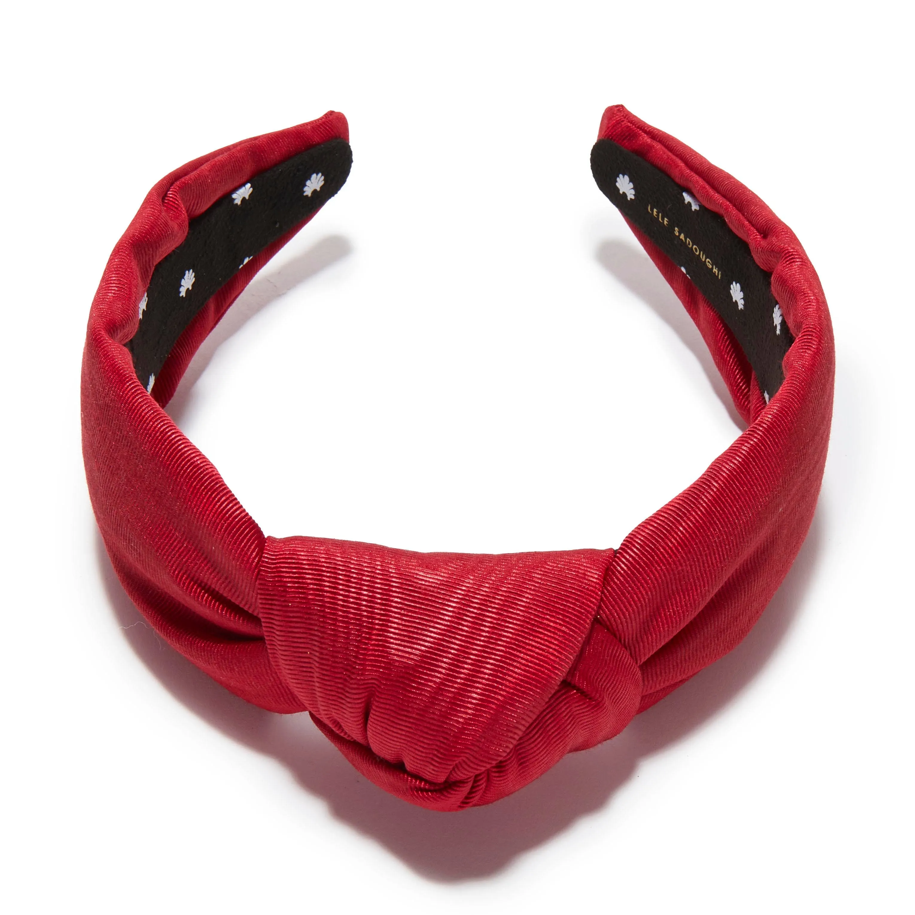 RED KNOTTED MOIRE HEADAND sold by Lele Sadoughi product image thumbnail 3
