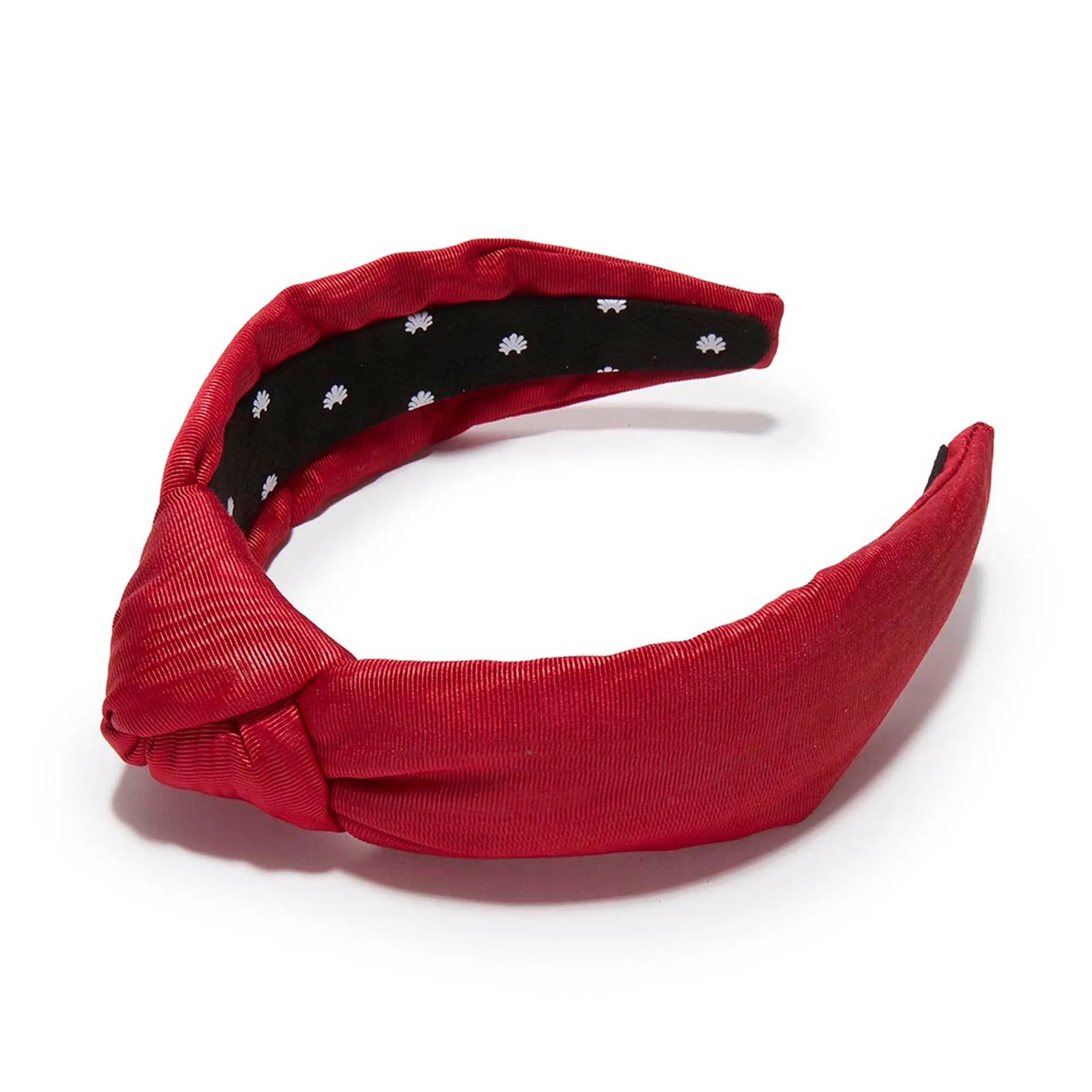 RED KNOTTED MOIRE HEADAND sold by Lele Sadoughi