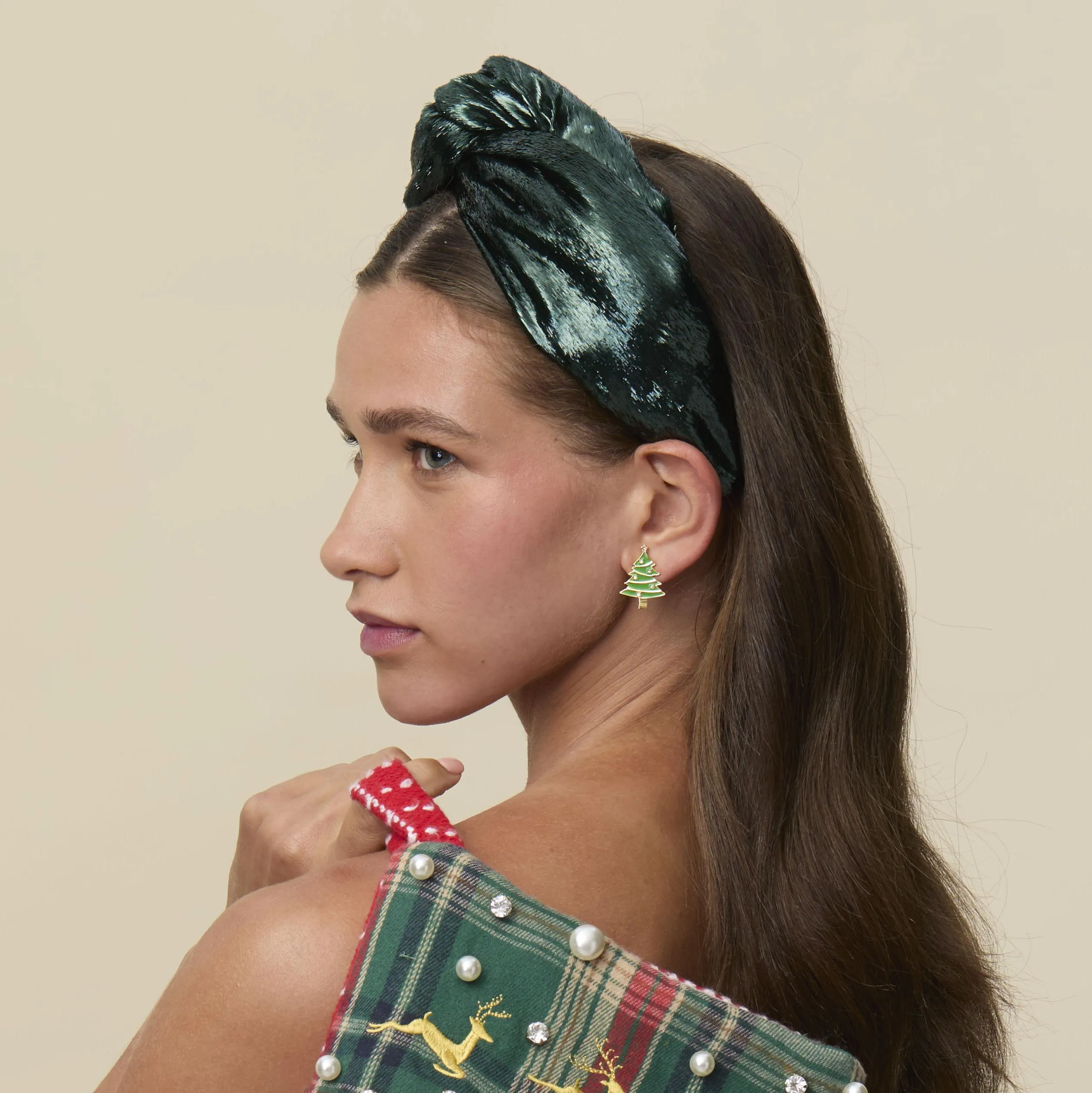 ALPINE GRETA LIQUID VELVET HEADBAND sold by Lele Sadoughi product image thumbnail 4