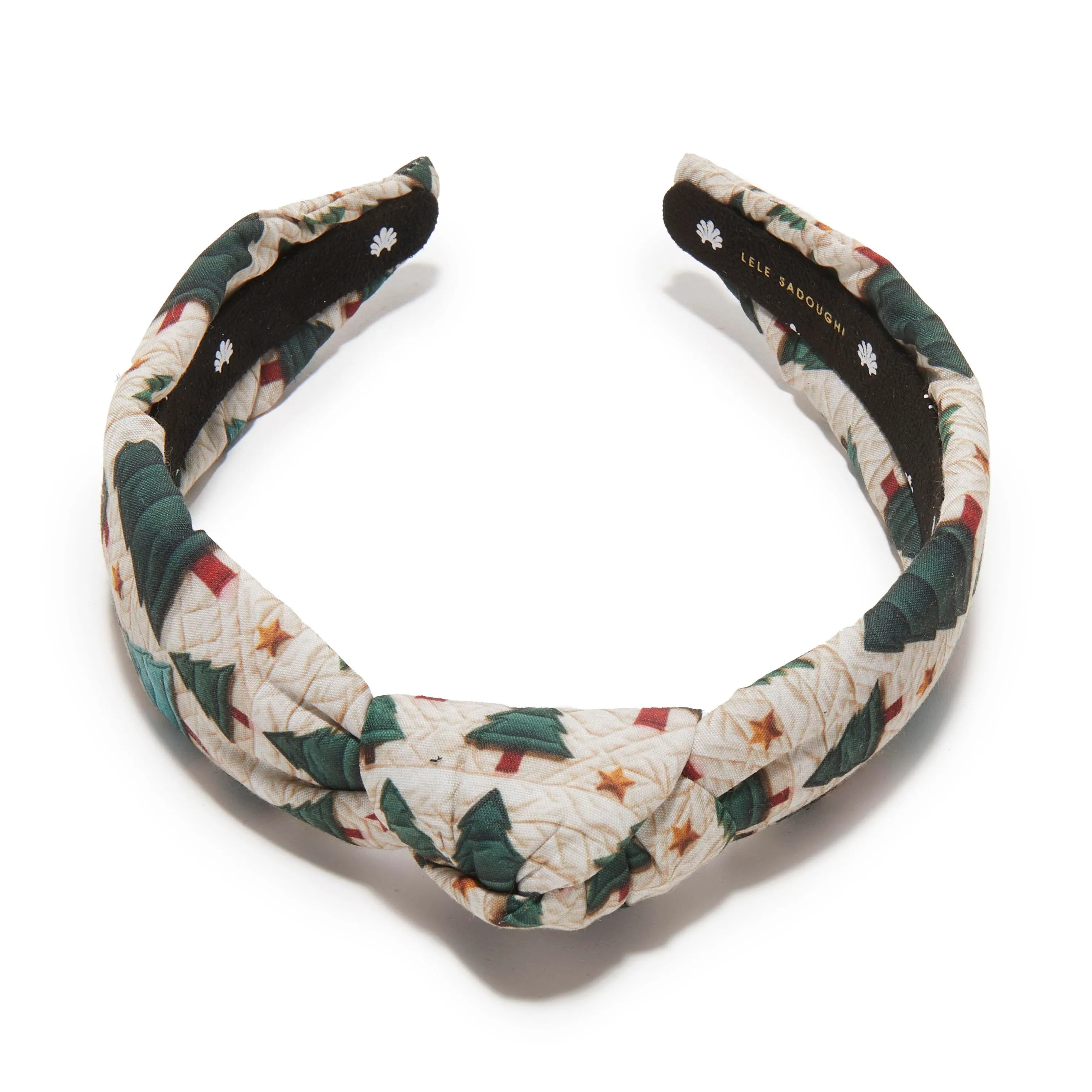 PINE FOREST SLIM KNOTTED FOREST QUILTED HEADBAND sold by Lele Sadoughi product image thumbnail 3