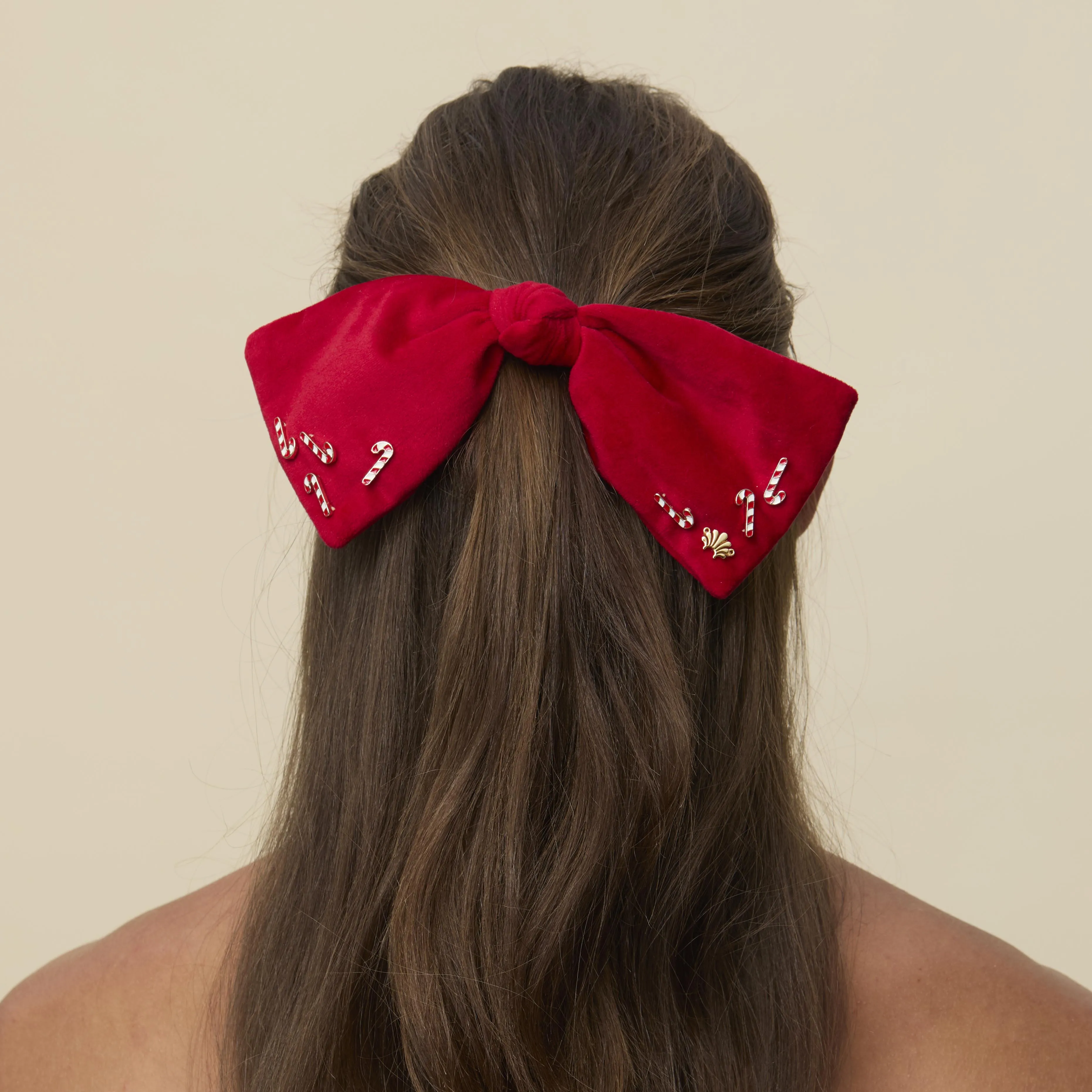 CANDY PALOMA CANDY CANE BOW BARRETTE sold by Lele Sadoughi product image thumbnail 2