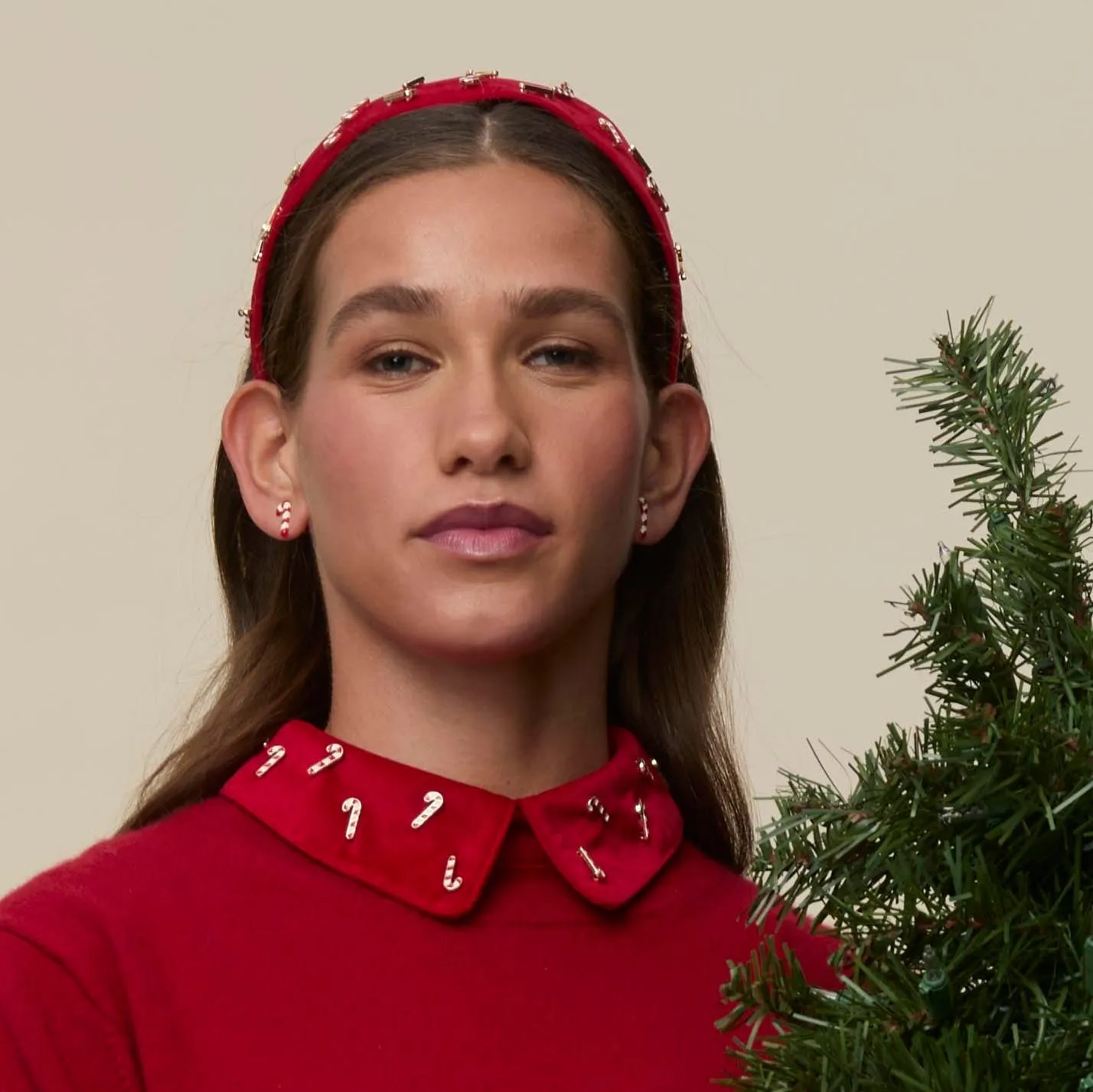 CANDY BRIGITTE CANDY CANE HEADBAND sold by Lele Sadoughi product image thumbnail 4