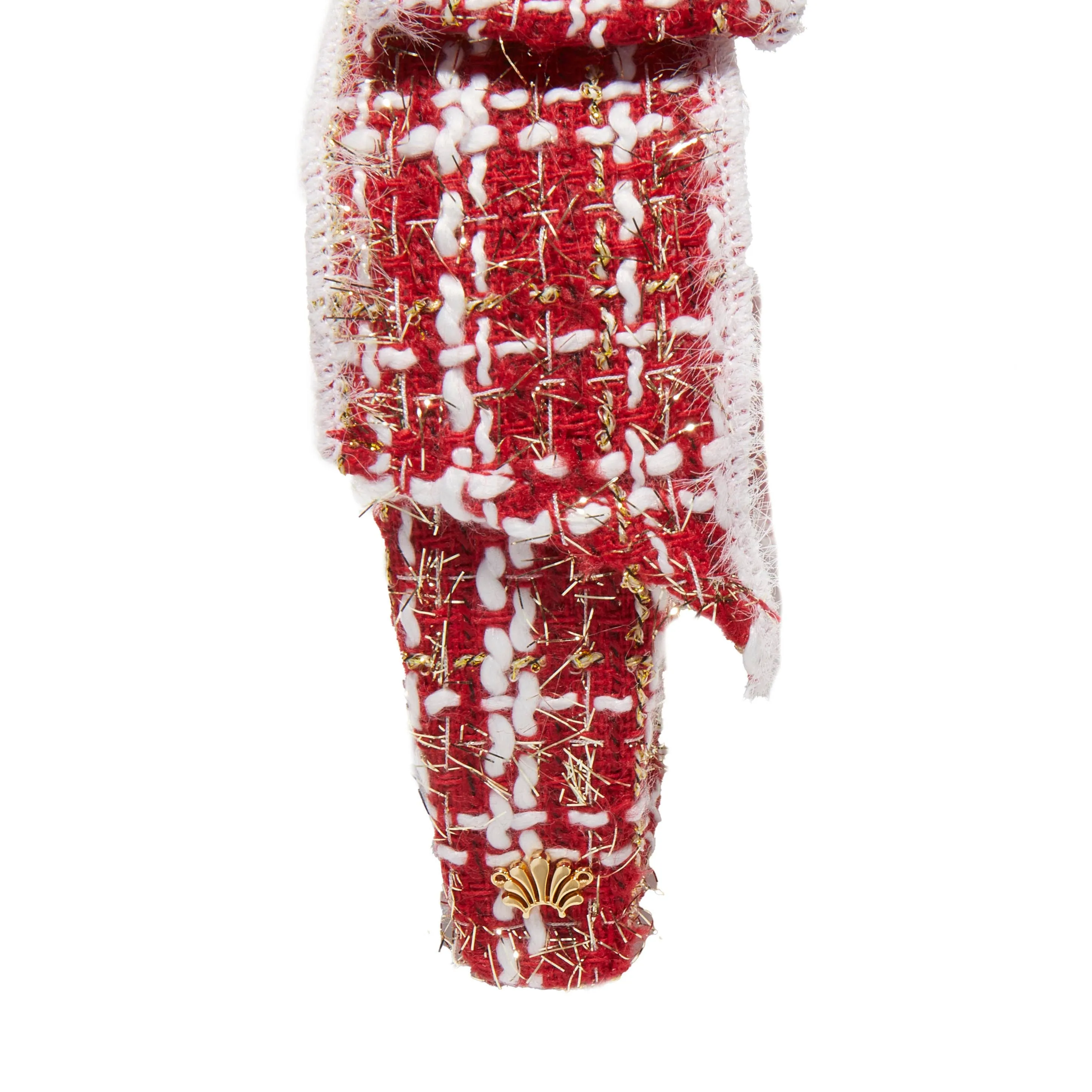 FROSTED RED SHIRLEY SLIM TWEED HEADBAND sold by Lele Sadoughi product image thumbnail 5