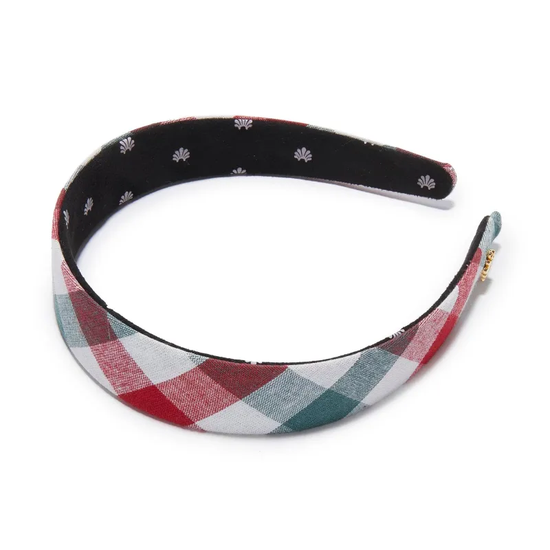 CHRISTMAS GINGHAM BESSETTE HEADBAND made by Lele Sadoughi