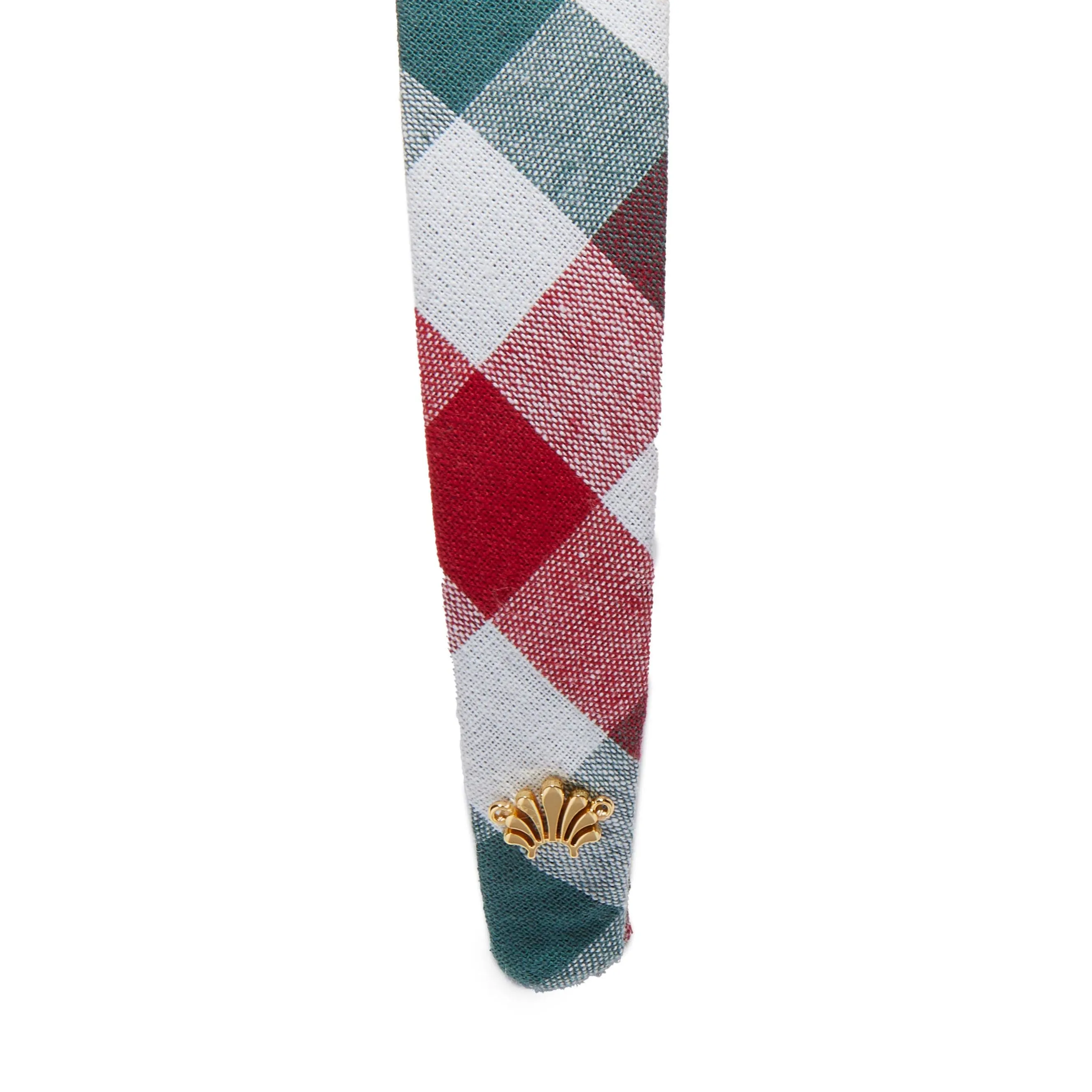 CHRISTMAS GINGHAM BESSETTE HEADBAND sold by Lele Sadoughi product image thumbnail 4