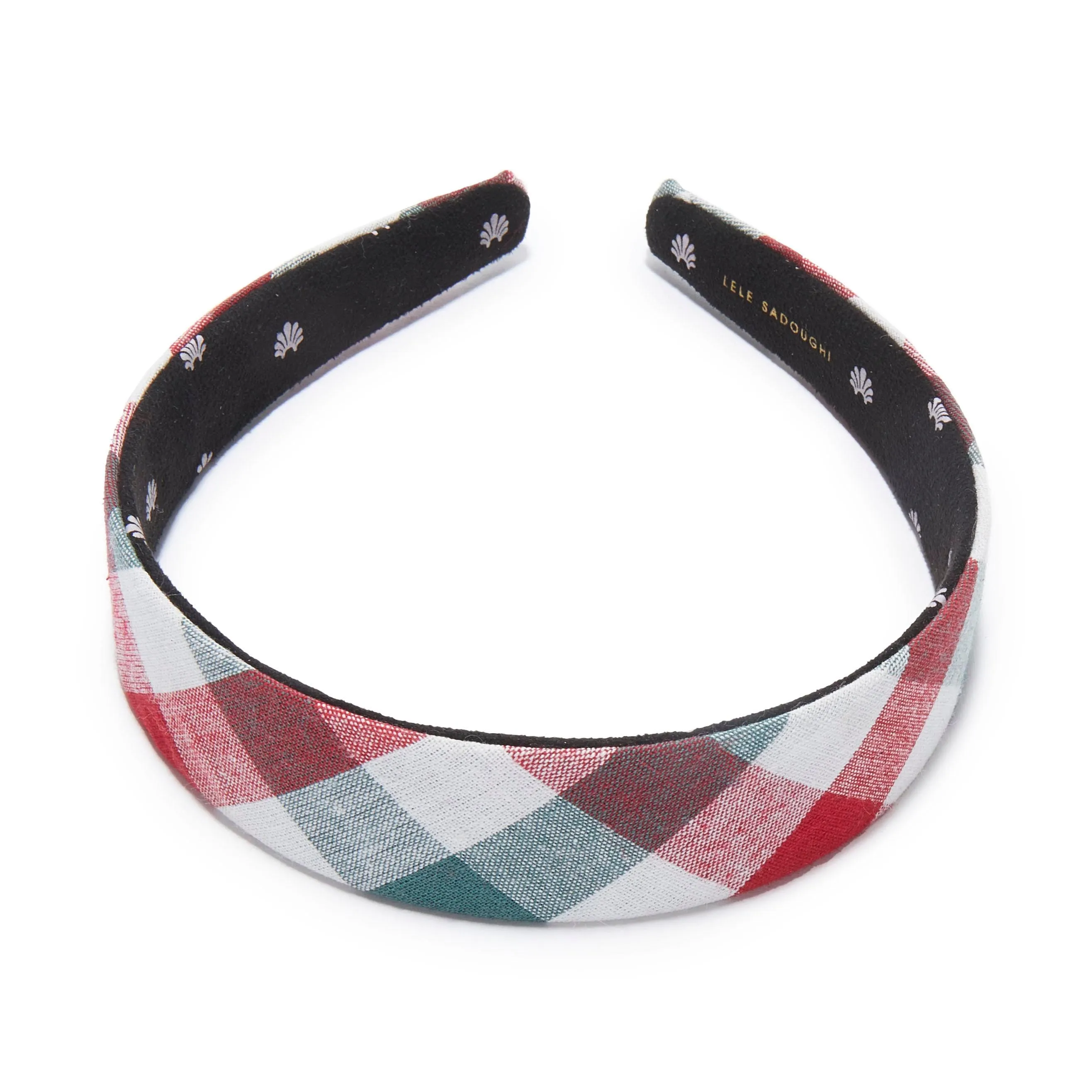 CHRISTMAS GINGHAM BESSETTE HEADBAND sold by Lele Sadoughi product image thumbnail 3