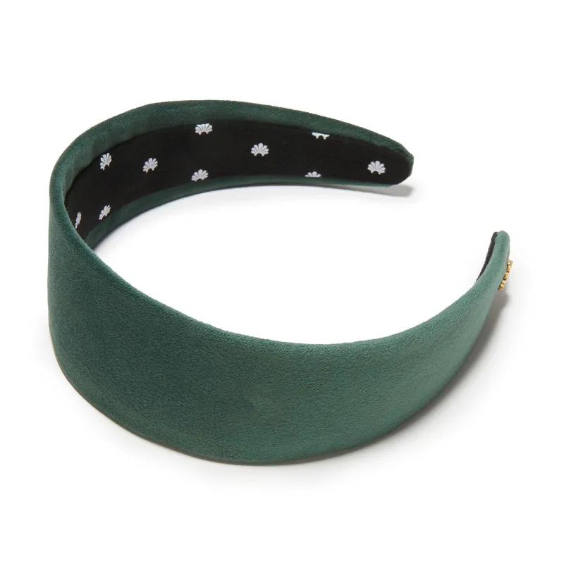 FOREST GREEN BRIGITTE VELVET HEADBAND sold by Lele Sadoughi