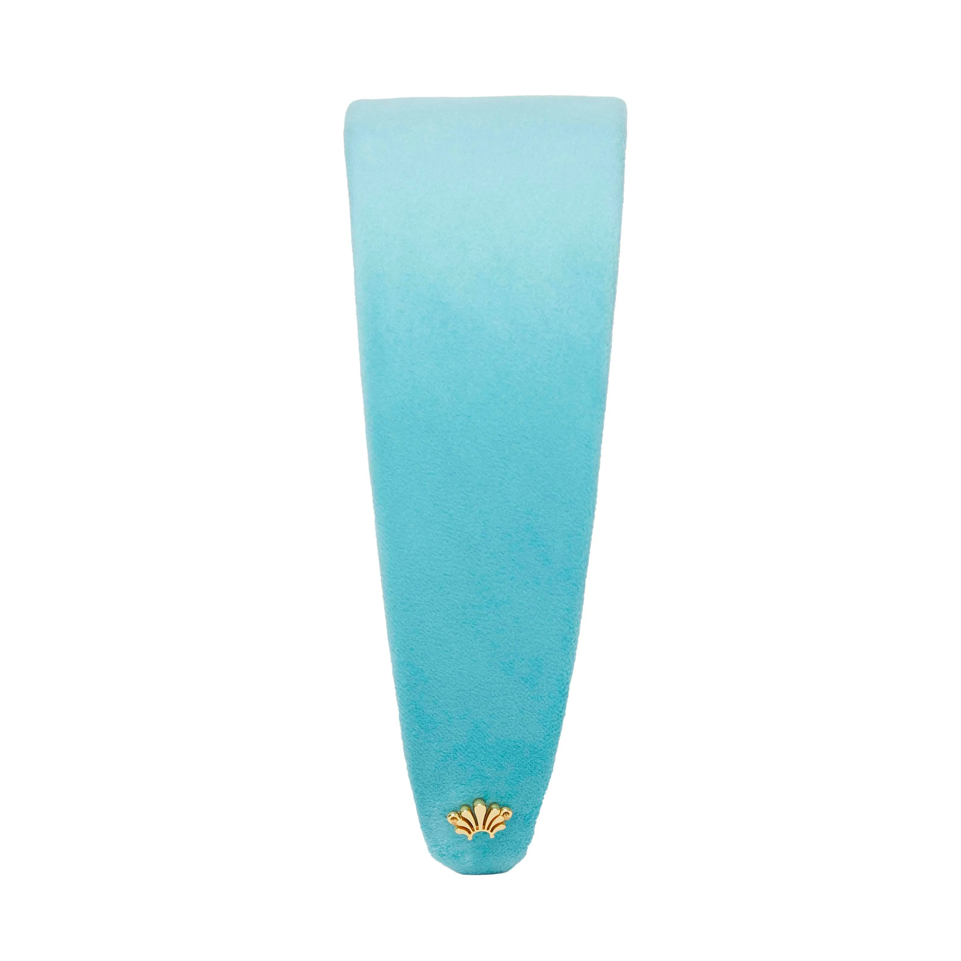 BRIGHT TURQUOISE BRIGITTE VELVET HEADBAND sold by Lele Sadoughi product image thumbnail 3