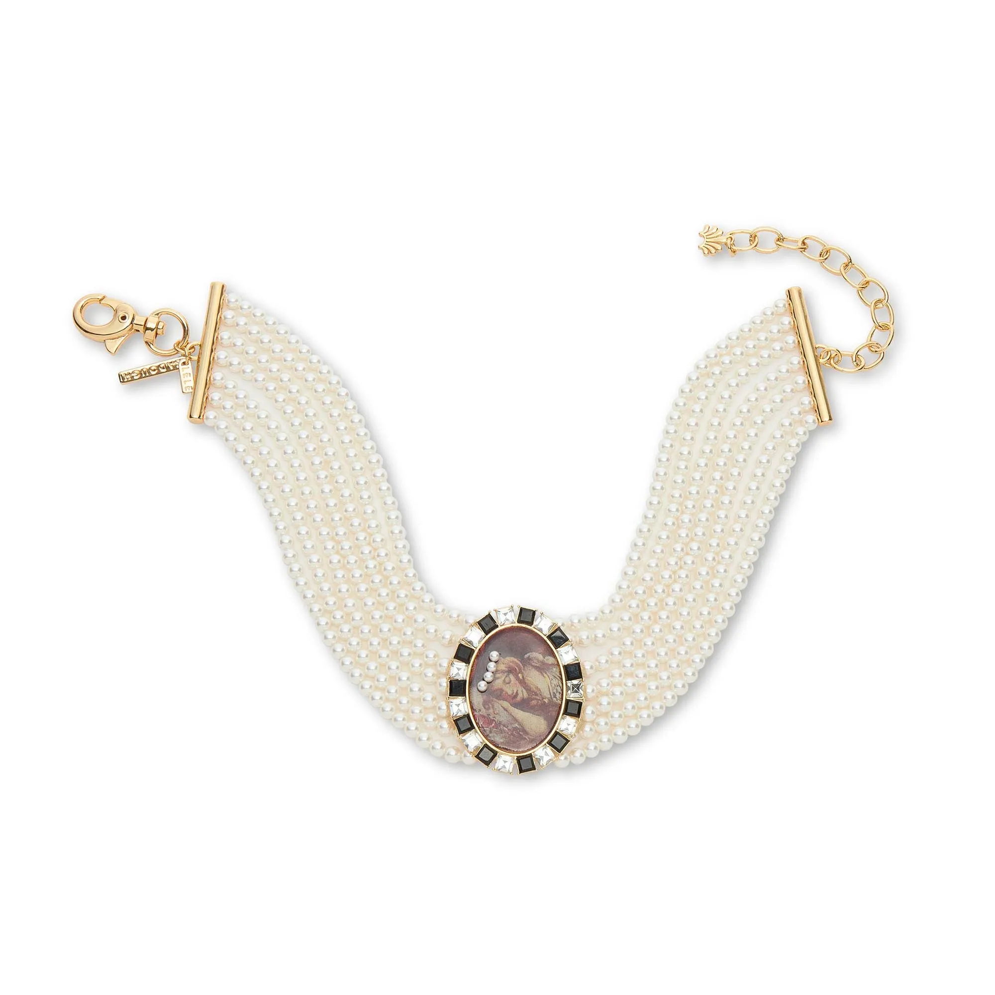 SLEEPING BEAUTY CAMEO MULTISTRAND NECKLACE sold by Lele Sadoughi