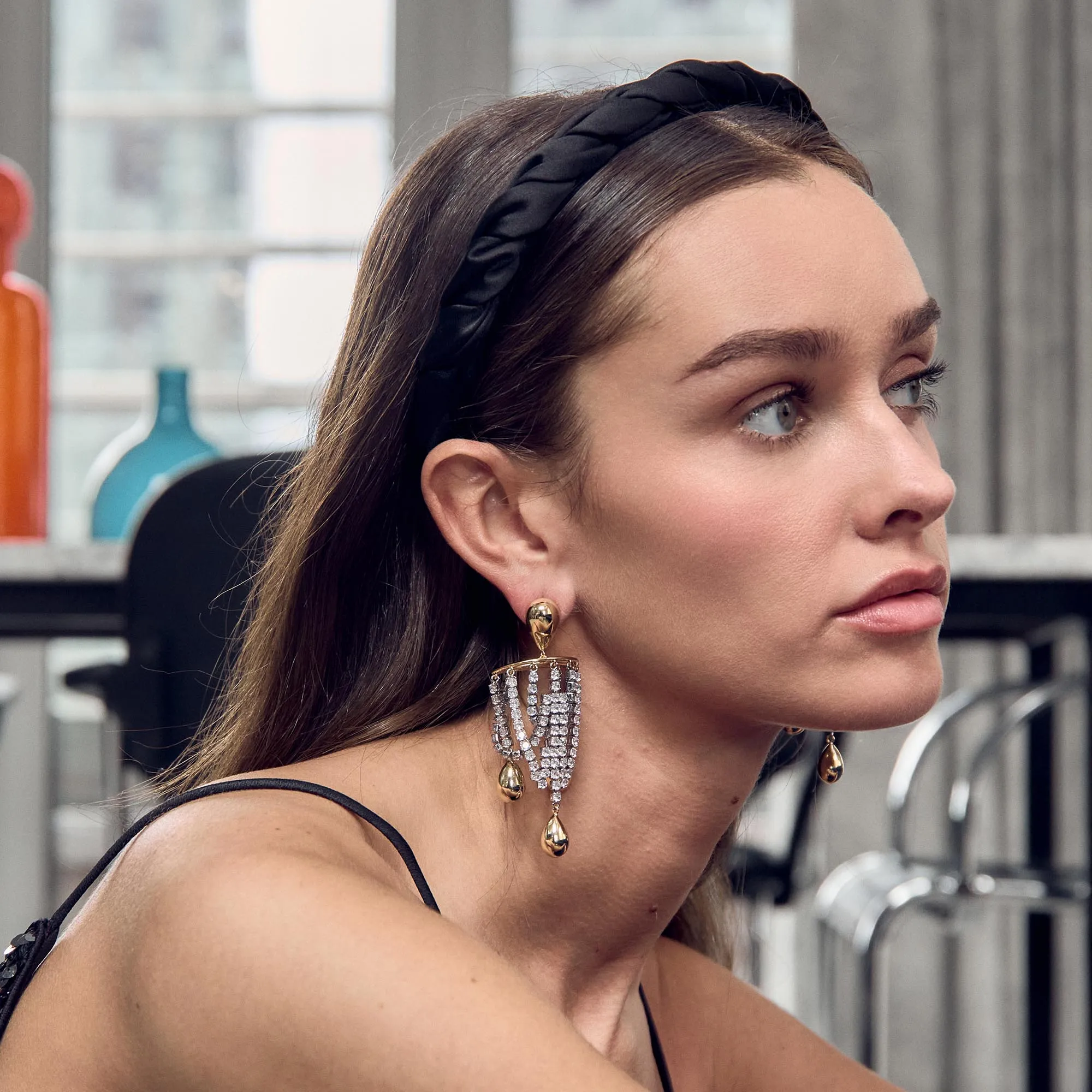 JET JULIET SILK HEADBAND sold by Lele Sadoughi product image thumbnail 2