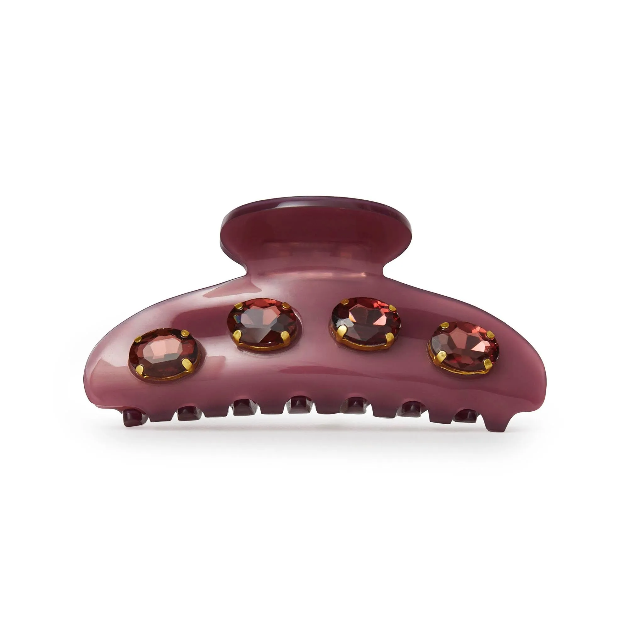 MAUVE LARGE CRYSTAL CLAW CLIP sold by Lele Sadoughi