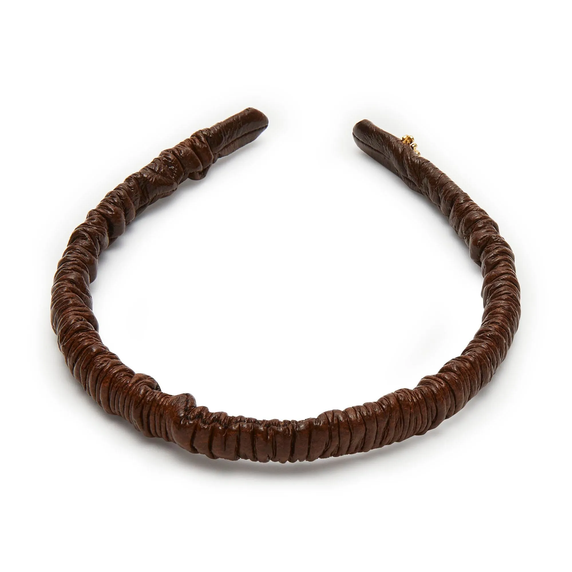 ESPRESSO JESSIE FAUX LEATHER HEADBAND sold by Lele Sadoughi product image thumbnail 3