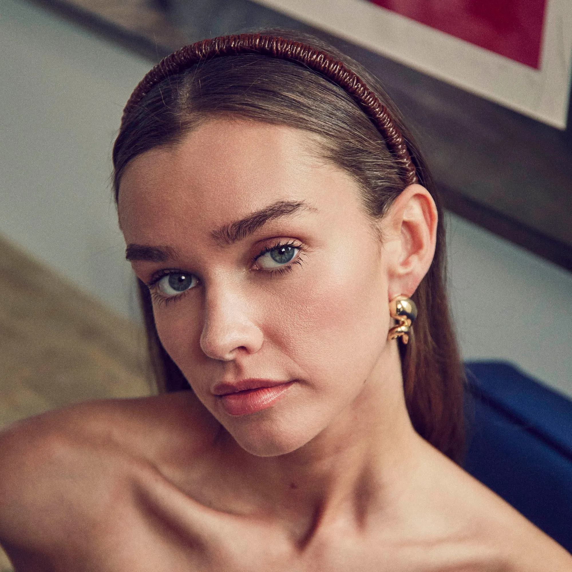 ESPRESSO JESSIE FAUX LEATHER HEADBAND sold by Lele Sadoughi product image thumbnail 2