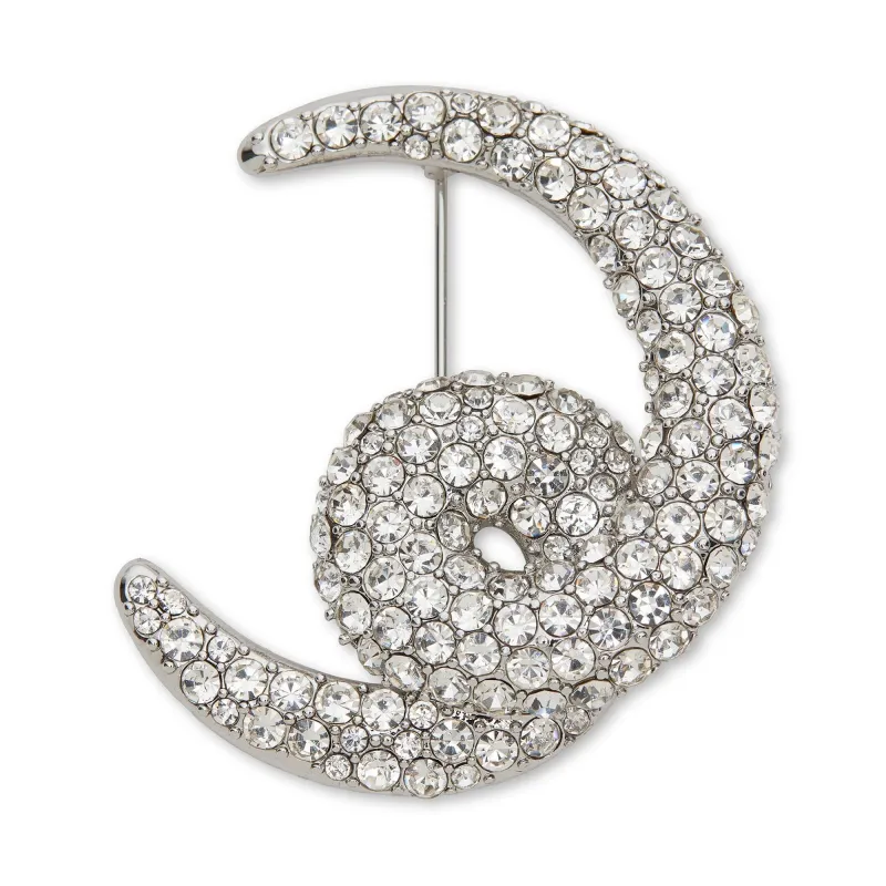 CRYSTAL LOOP-DE-LOOP PAVE BROOCH sold by Lele Sadoughi