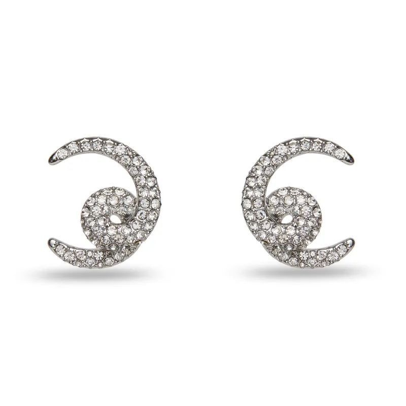 CRYSTAL LOOP-DE-LOOP PAVE EARRINGS sold by Lele Sadoughi