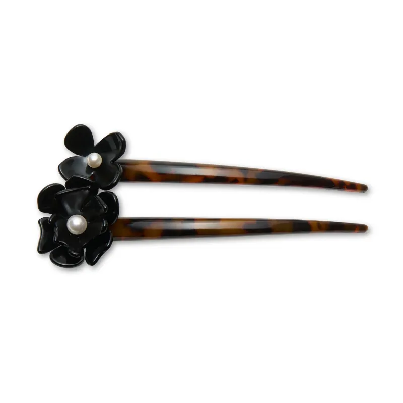 JET TORTOISE PETUNIA HAIR PIN sold by Lele Sadoughi