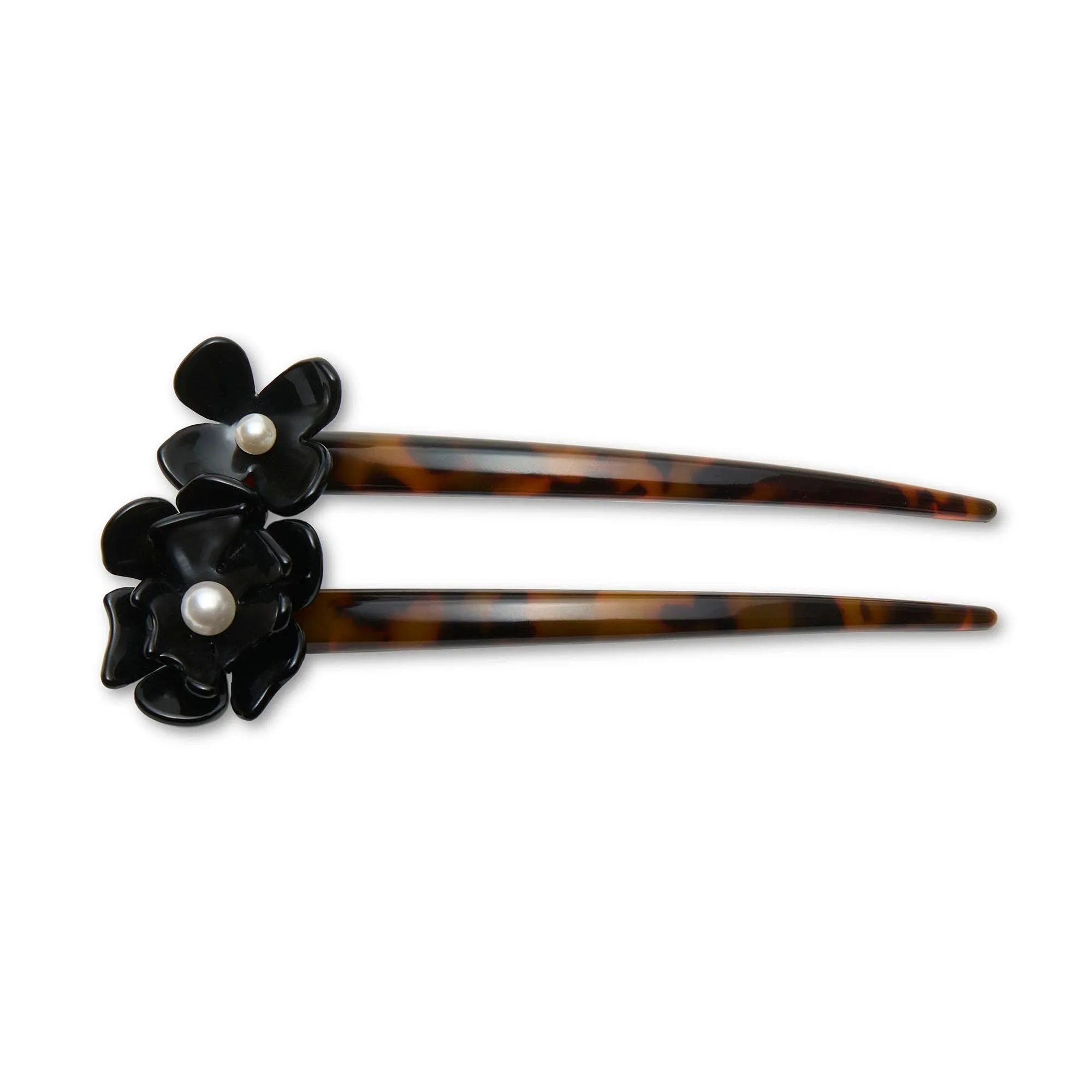 JET TORTOISE PETUNIA HAIR PIN sold by Lele Sadoughi