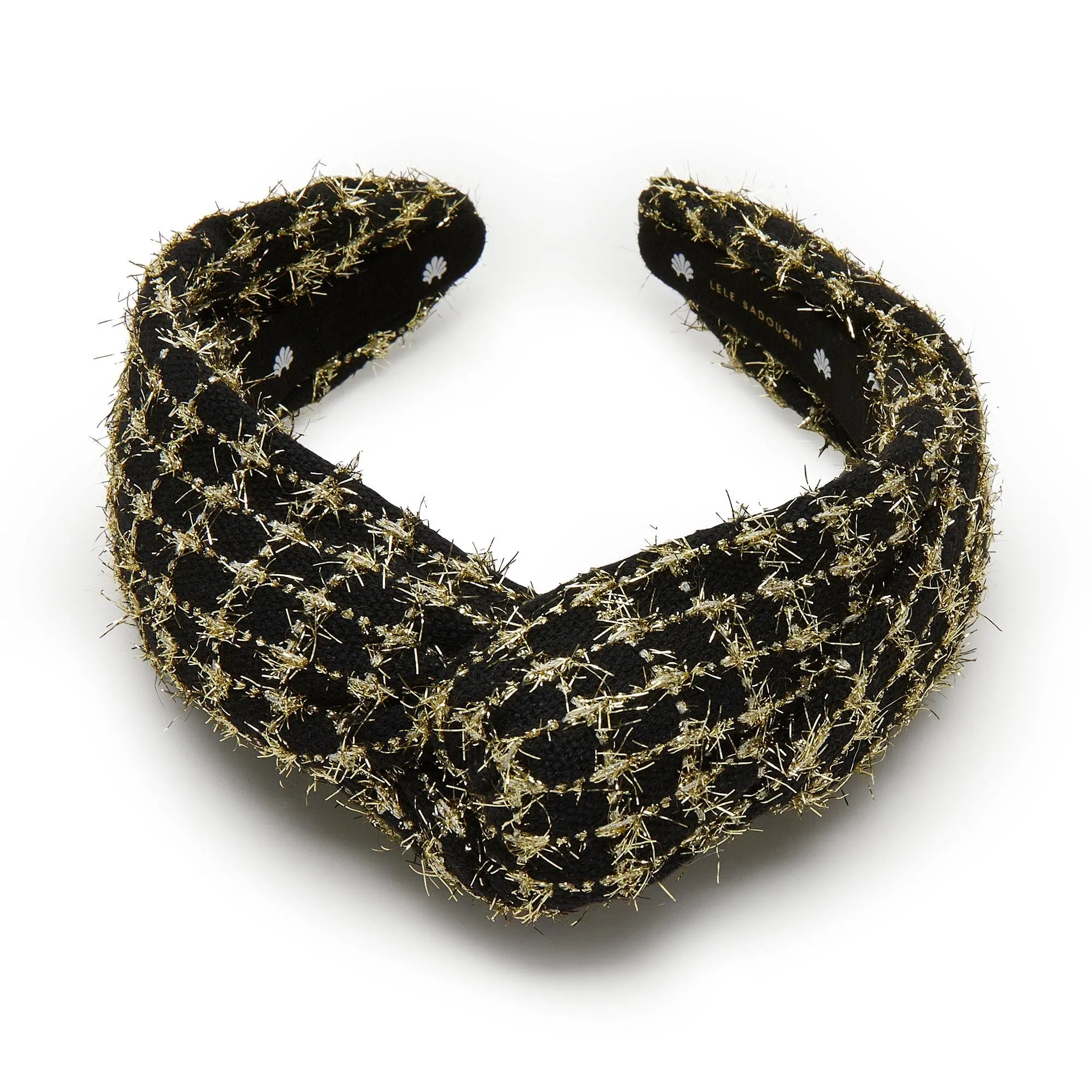 JET GOLD MARLENE TWEED HEADBAND sold by Lele Sadoughi product image thumbnail 3