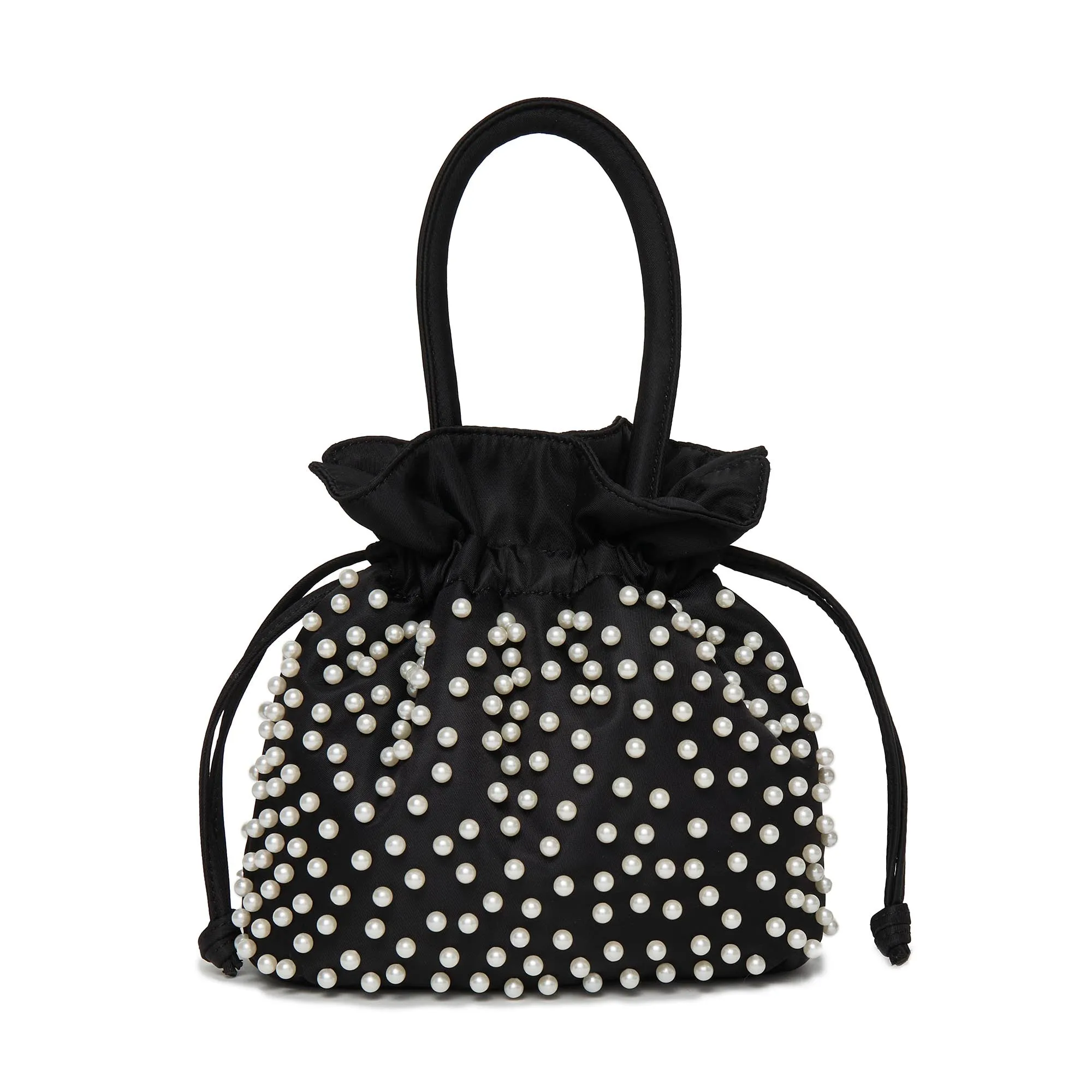 JET PEARL SIA DRAWSTRING BAG sold by Lele Sadoughi