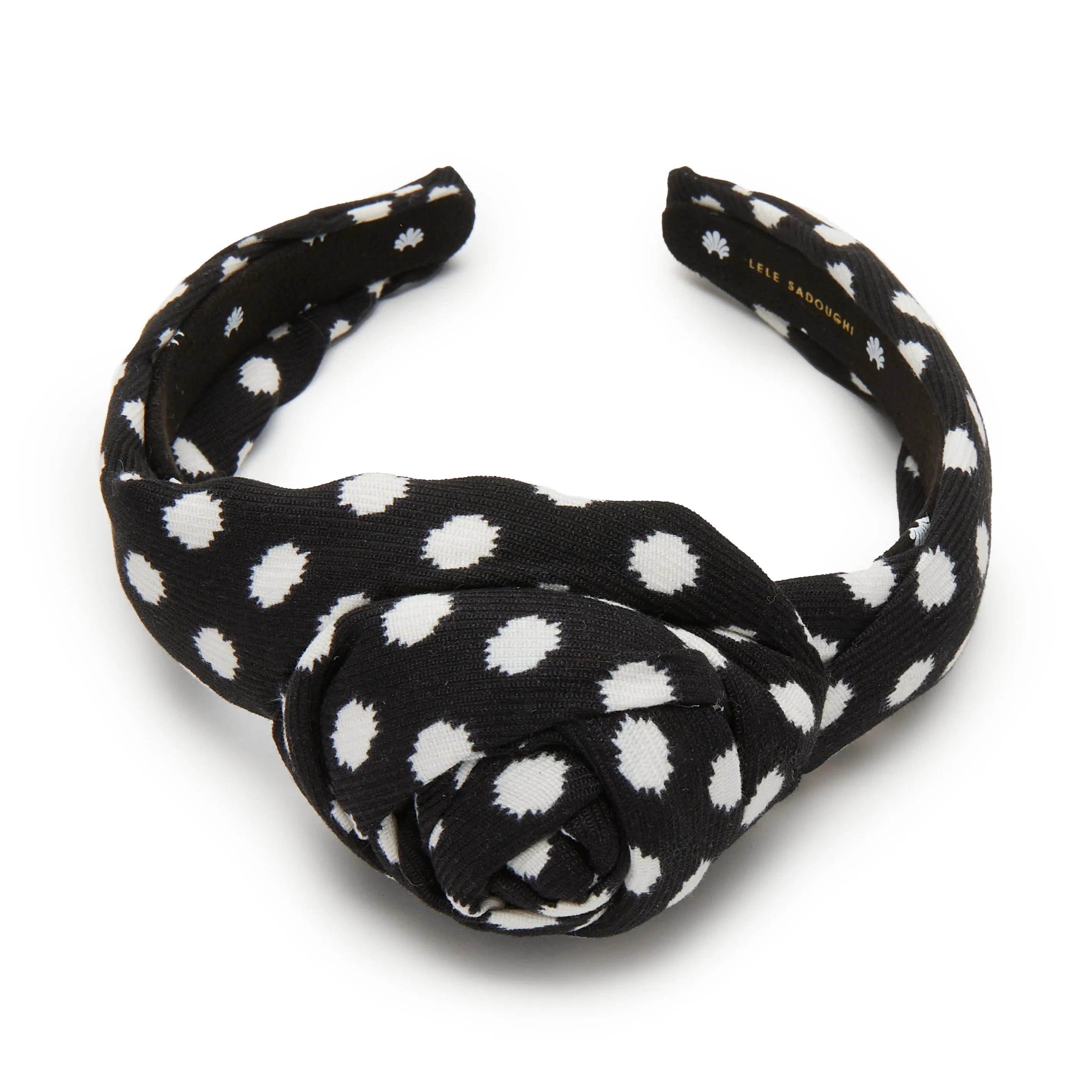 JET ROSETTE POLKA DOT HEADBAND sold by Lele Sadoughi product image thumbnail 3