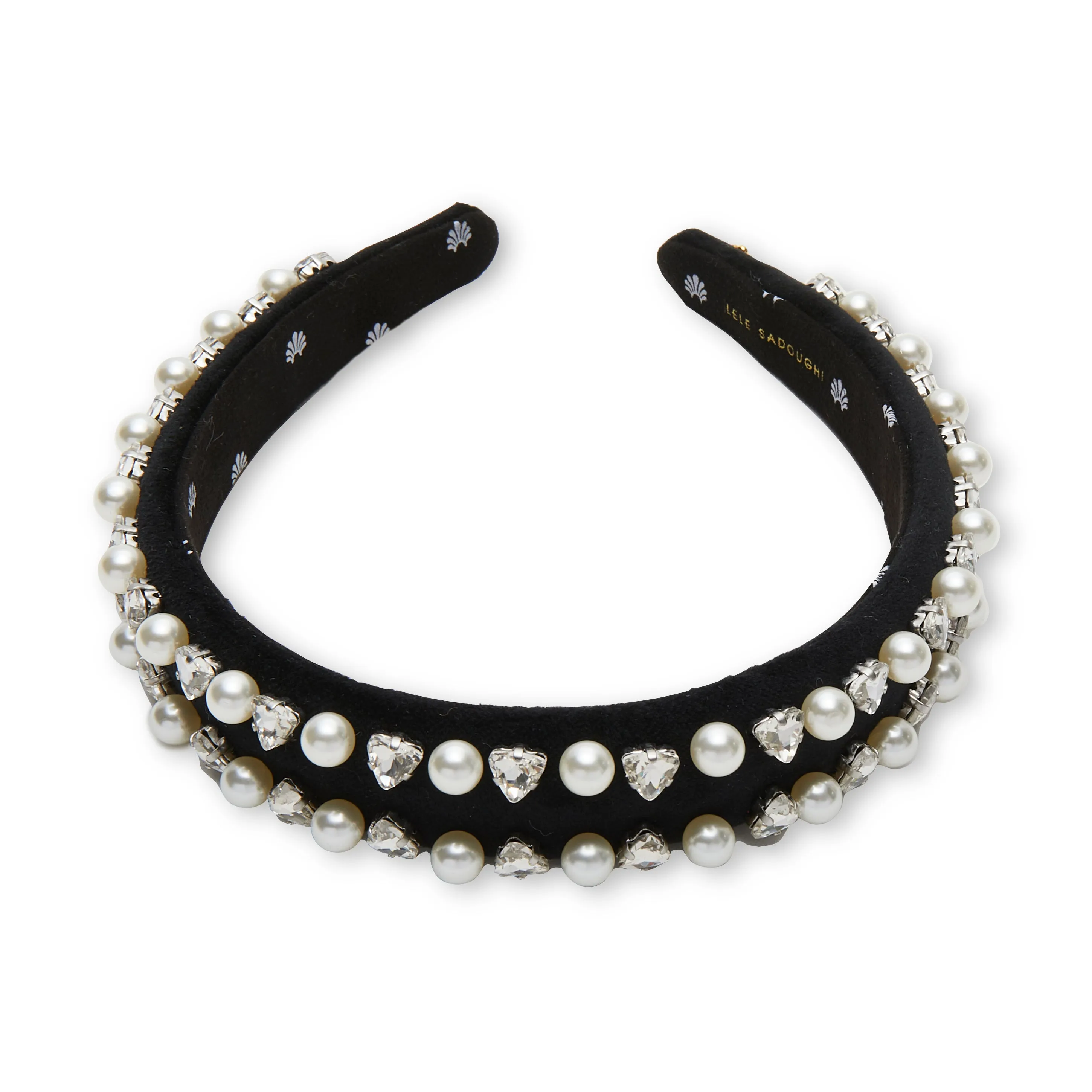 JET CHARLOTTE GEO CRYSTAL PEARL HEADBAND sold by Lele Sadoughi product image thumbnail 3