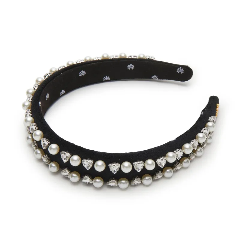 JET CHARLOTTE GEO CRYSTAL PEARL HEADBAND sold by Lele Sadoughi
