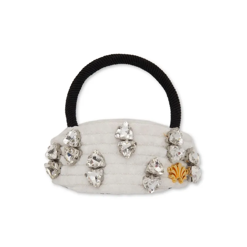 IVORY GENIE CRYSTAL HAIR TIE sold by Lele Sadoughi