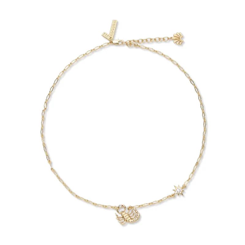 GOLD SCORPIO ZODIAC NECKLACE sold by Lele Sadoughi