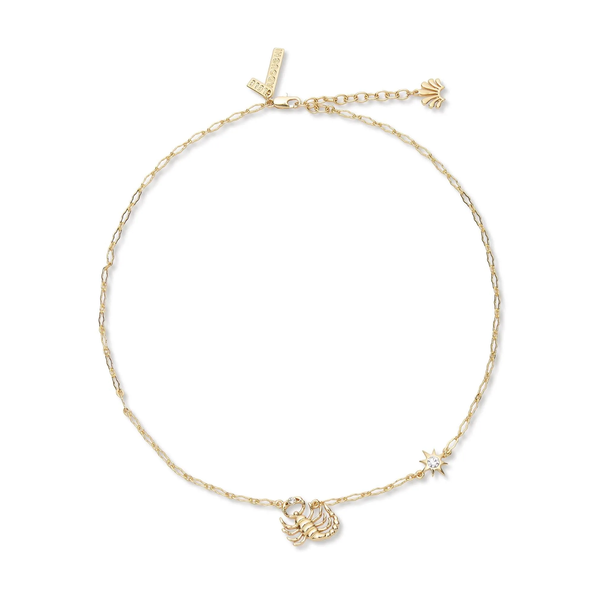 GOLD SCORPIO ZODIAC NECKLACE sold by Lele Sadoughi