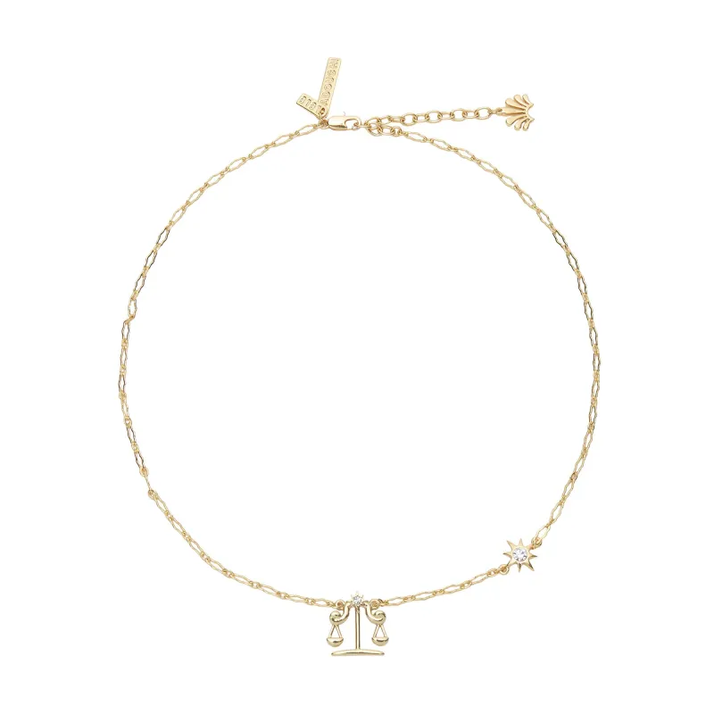 GOLD LIBRA ZODIAC NECKLACE sold by Lele Sadoughi