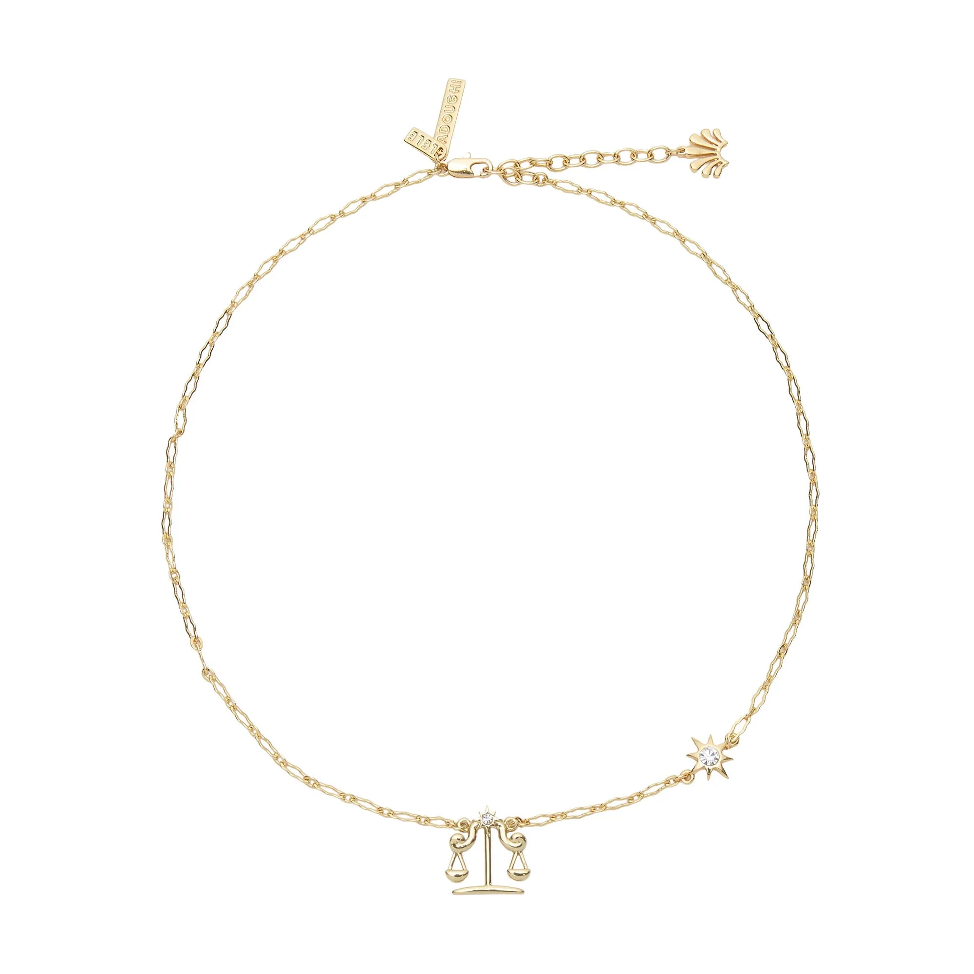 GOLD LIBRA ZODIAC NECKLACE sold by Lele Sadoughi