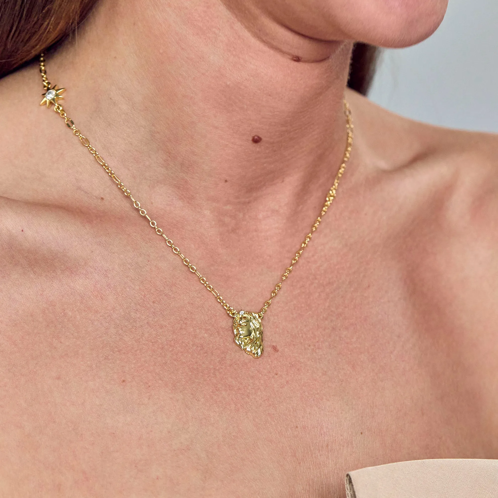 GOLD VIRGO ZODIAC NECKLACE sold by Lele Sadoughi product image thumbnail 2