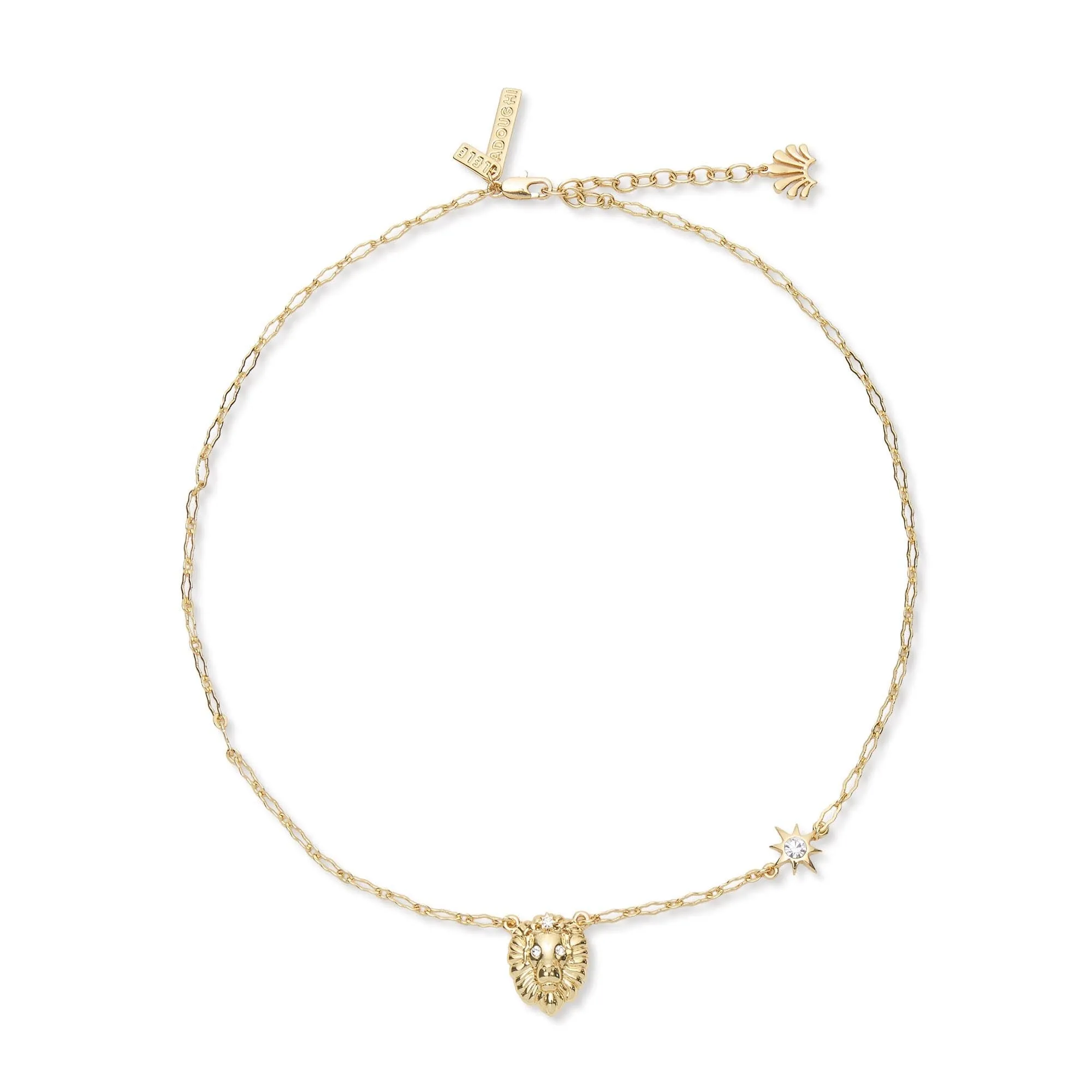 GOLD LEO ZODIAC NECKLACE sold by Lele Sadoughi