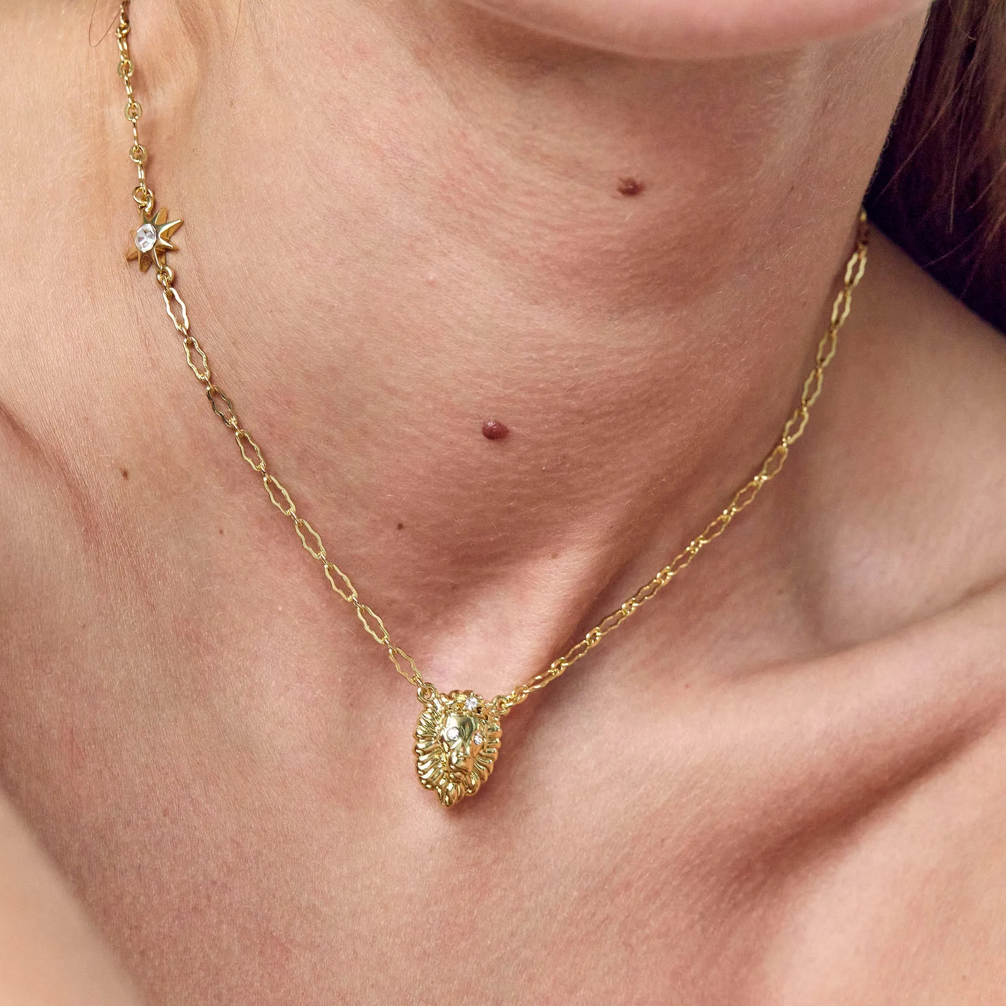 GOLD LEO ZODIAC NECKLACE sold by Lele Sadoughi product image thumbnail 2