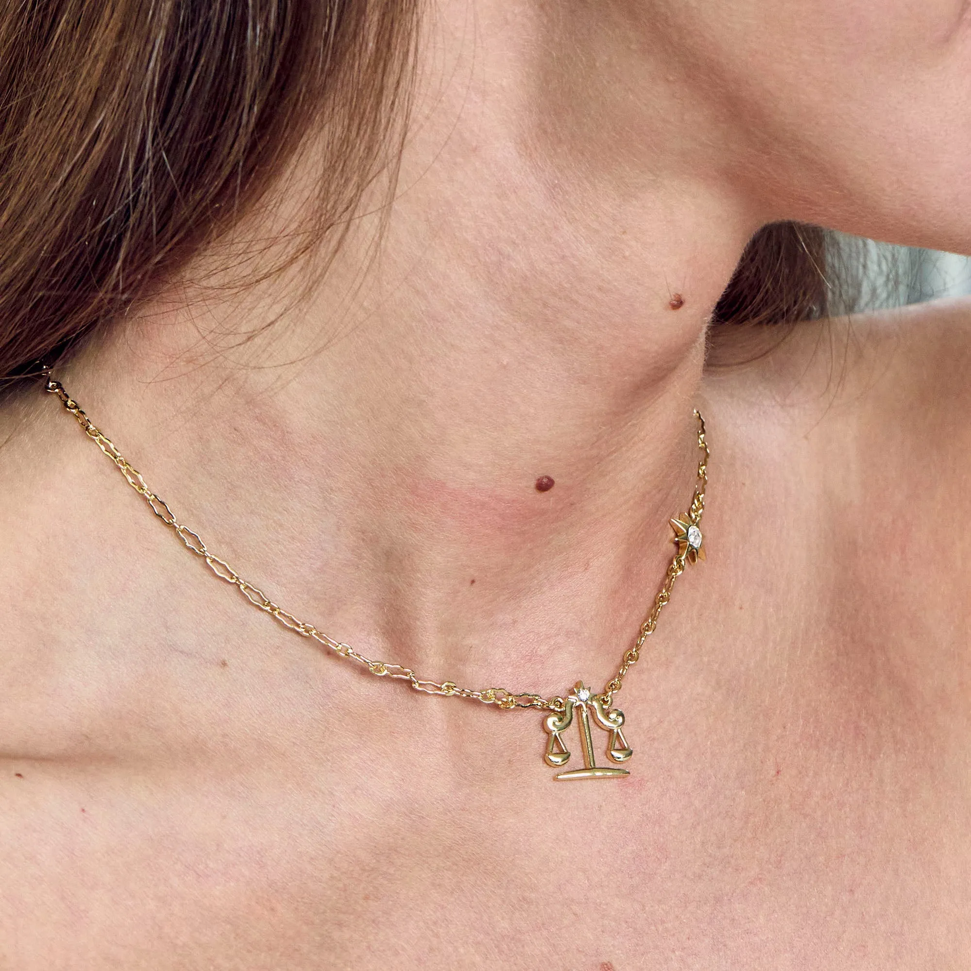 GOLD GEMINI ZODIAC NECKLACE sold by Lele Sadoughi product image thumbnail 2
