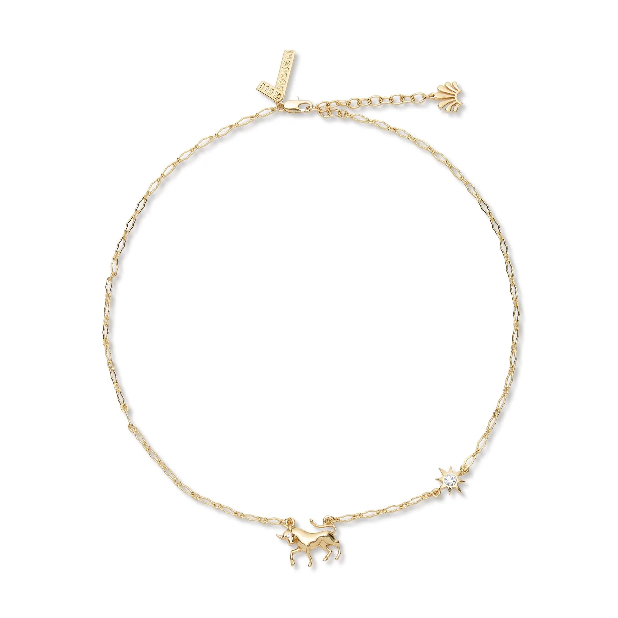GOLD TAURUS ZODIAC NECKLACE sold by Lele Sadoughi