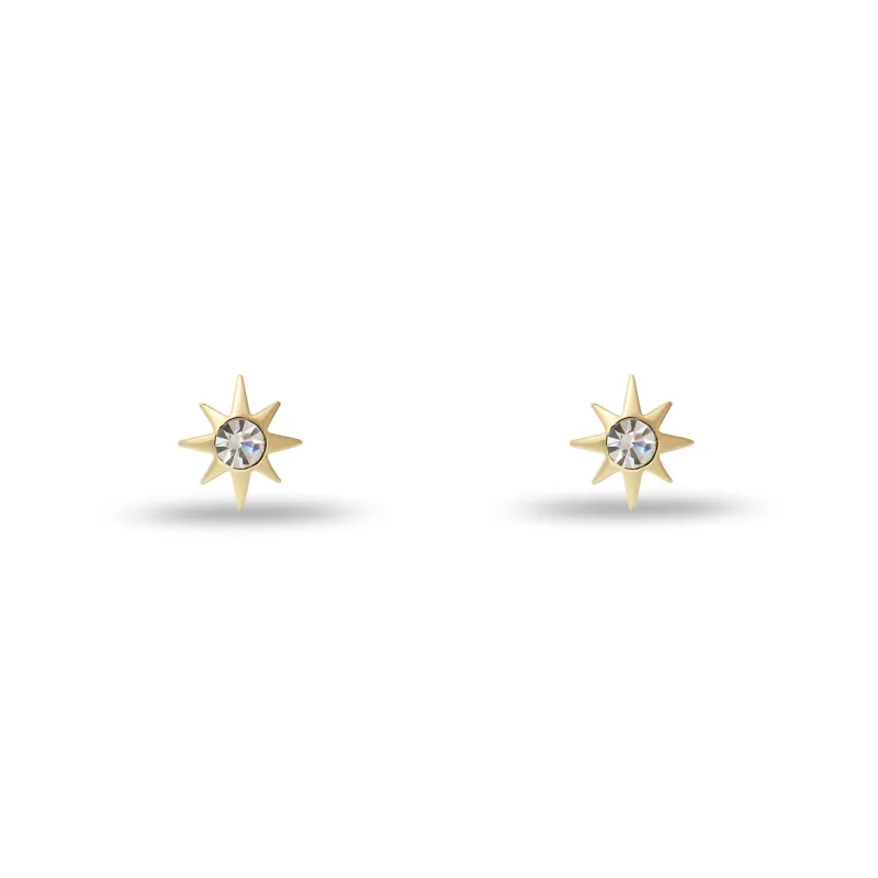 GOLD ZODIAC STAR STUD EARRINGS sold by Lele Sadoughi