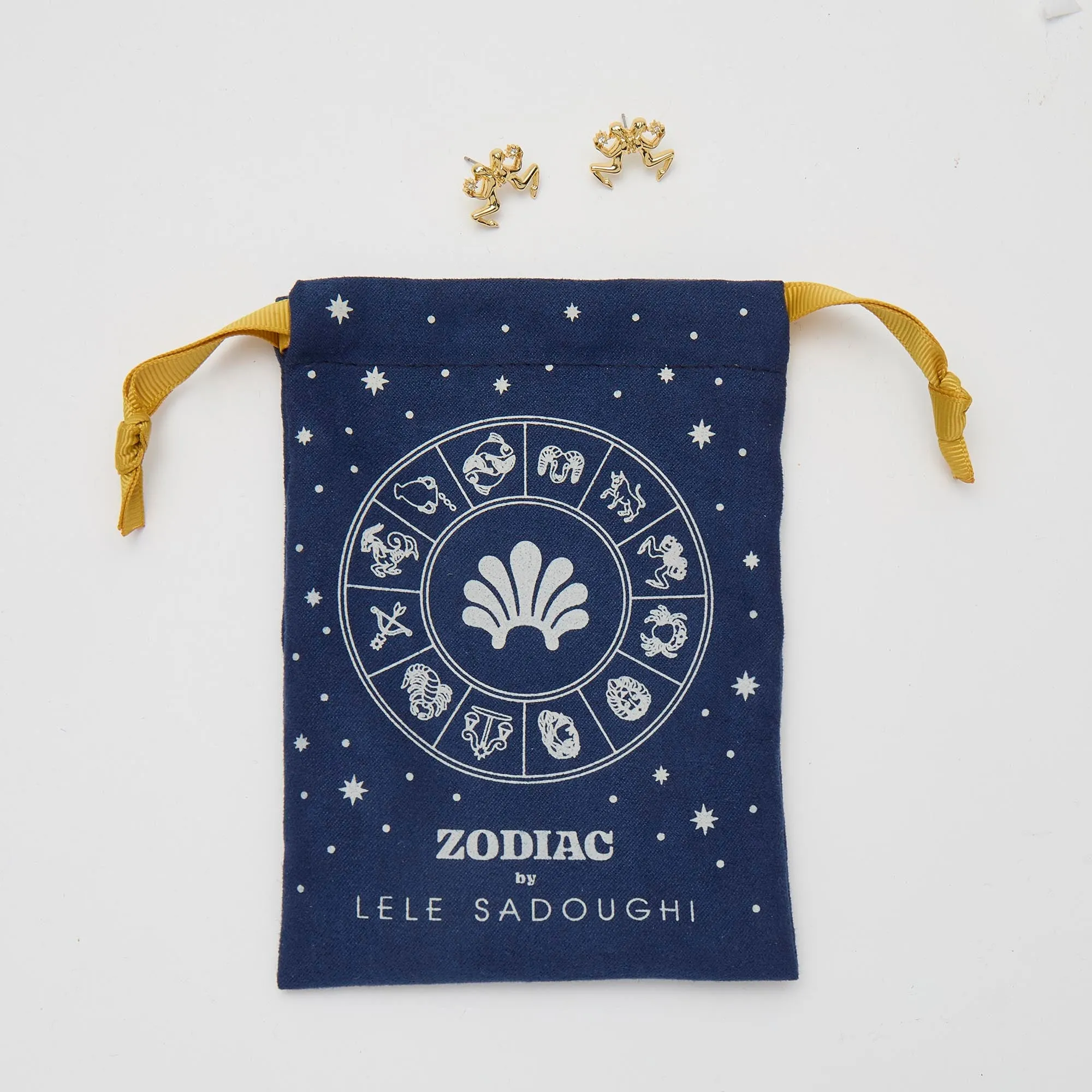 GOLD CAPRICORN ZODIAC NECKLACE sold by Lele Sadoughi product image thumbnail 3