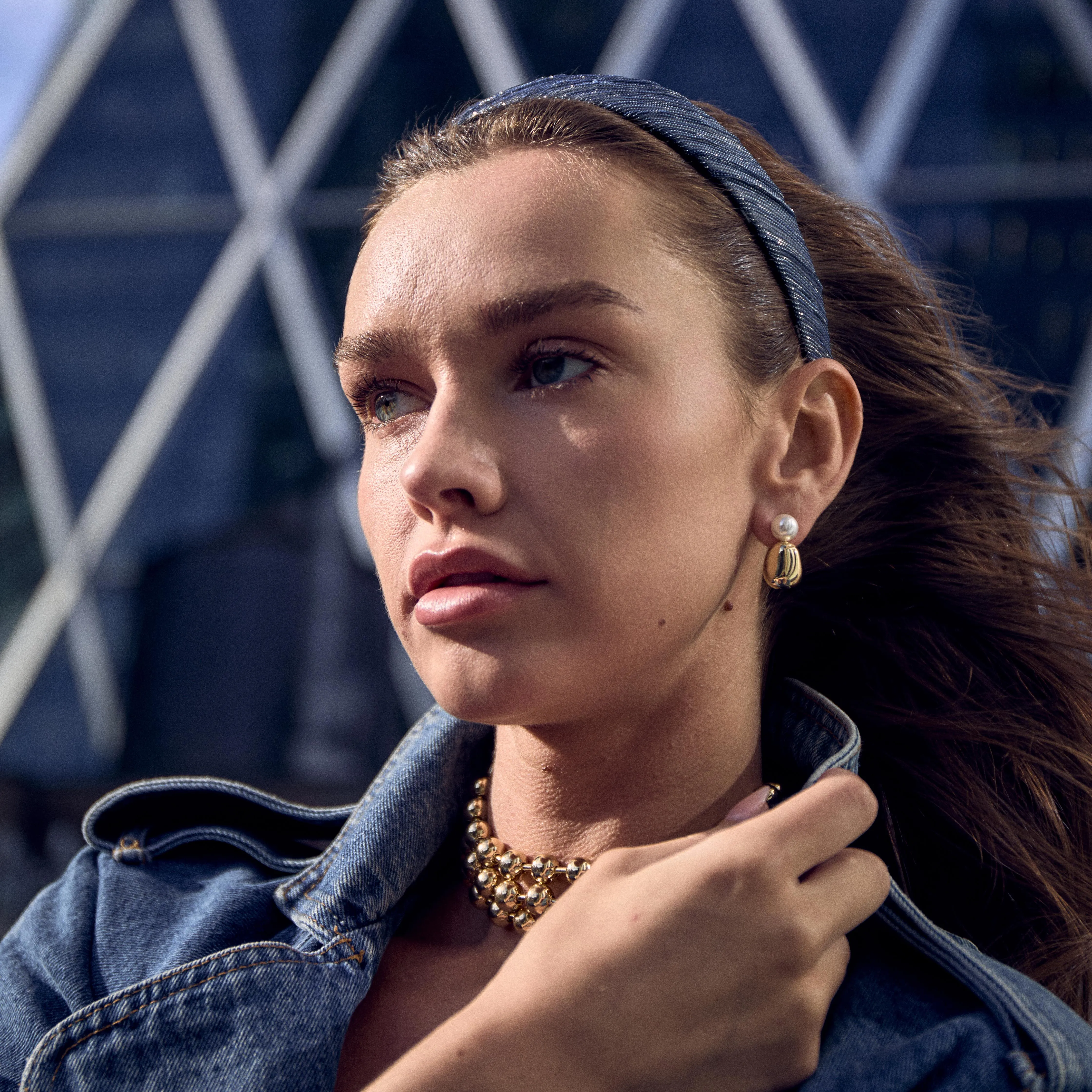 IMPERIAL BLUE BESSETTE GALAXY HEADBAND sold by Lele Sadoughi product image thumbnail 2