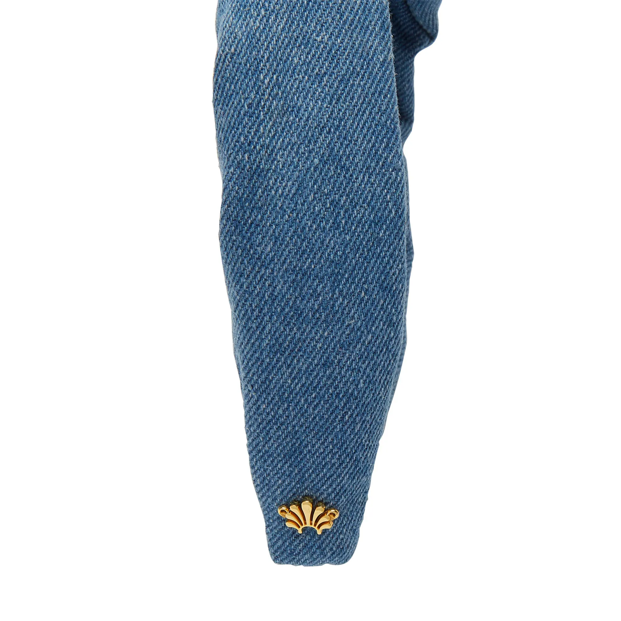 LIGHT DENIM ROSETTE HEADBAND sold by Lele Sadoughi product image thumbnail 5