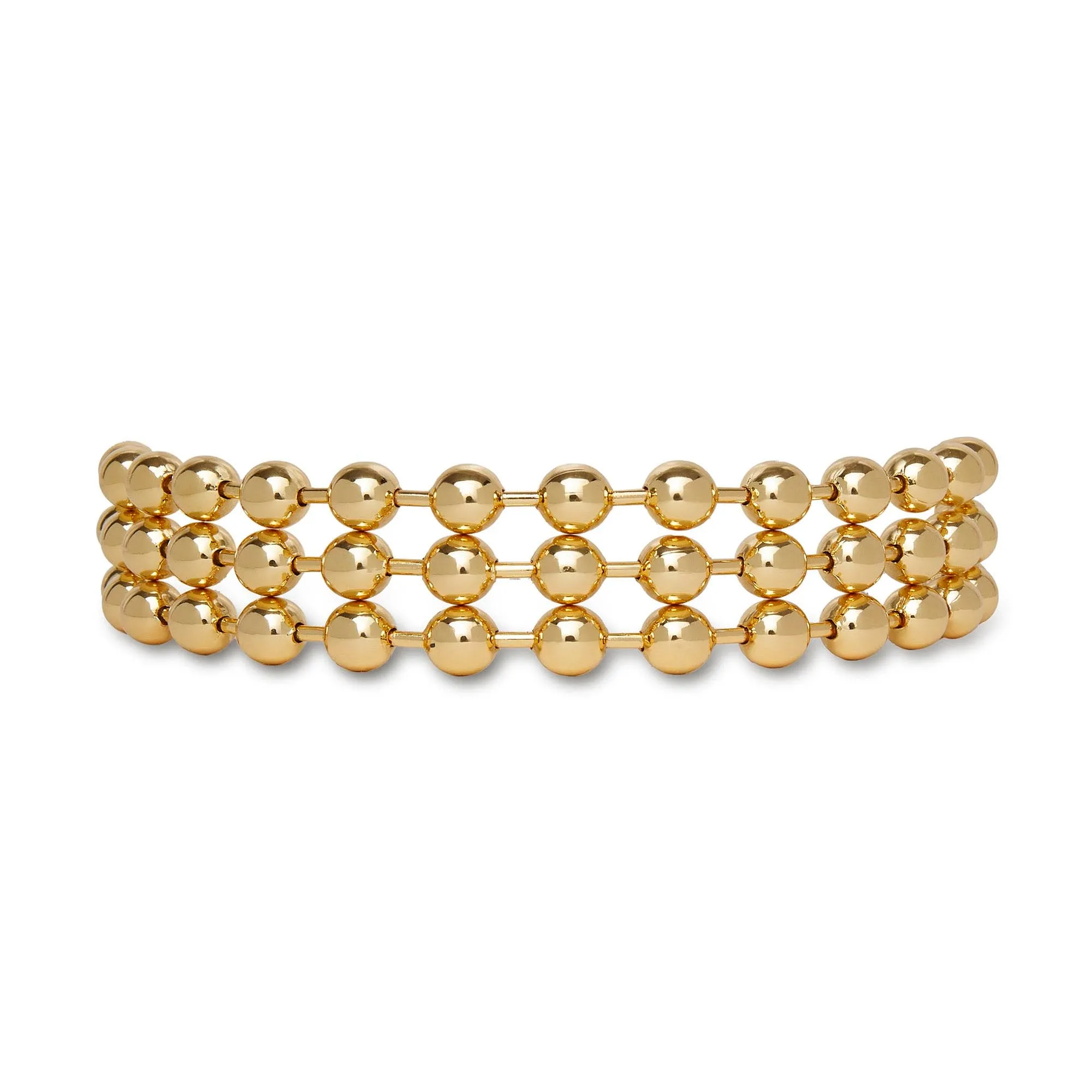 GOLD DIANA TRIPLE ROW NECKLACE sold by Lele Sadoughi