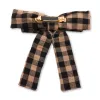 PICNIC CHECK PEARL EMBELLISHED ANTOINETTE BOW BARRETTE sold by Lele Sadoughi