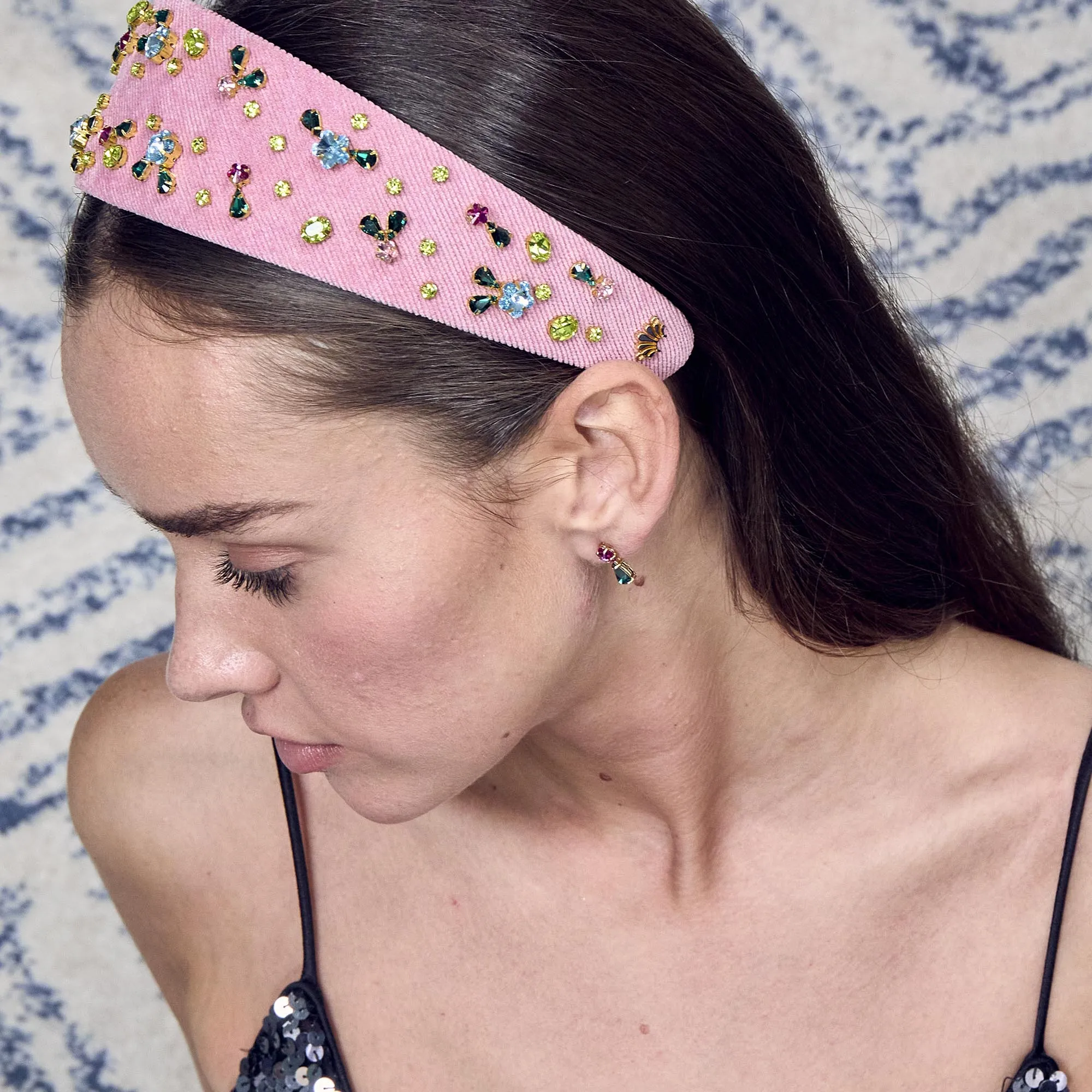 AQUAMARINE CITRIS BRIGITTE SWAROVSKI HEADBAND sold by Lele Sadoughi product image thumbnail 4