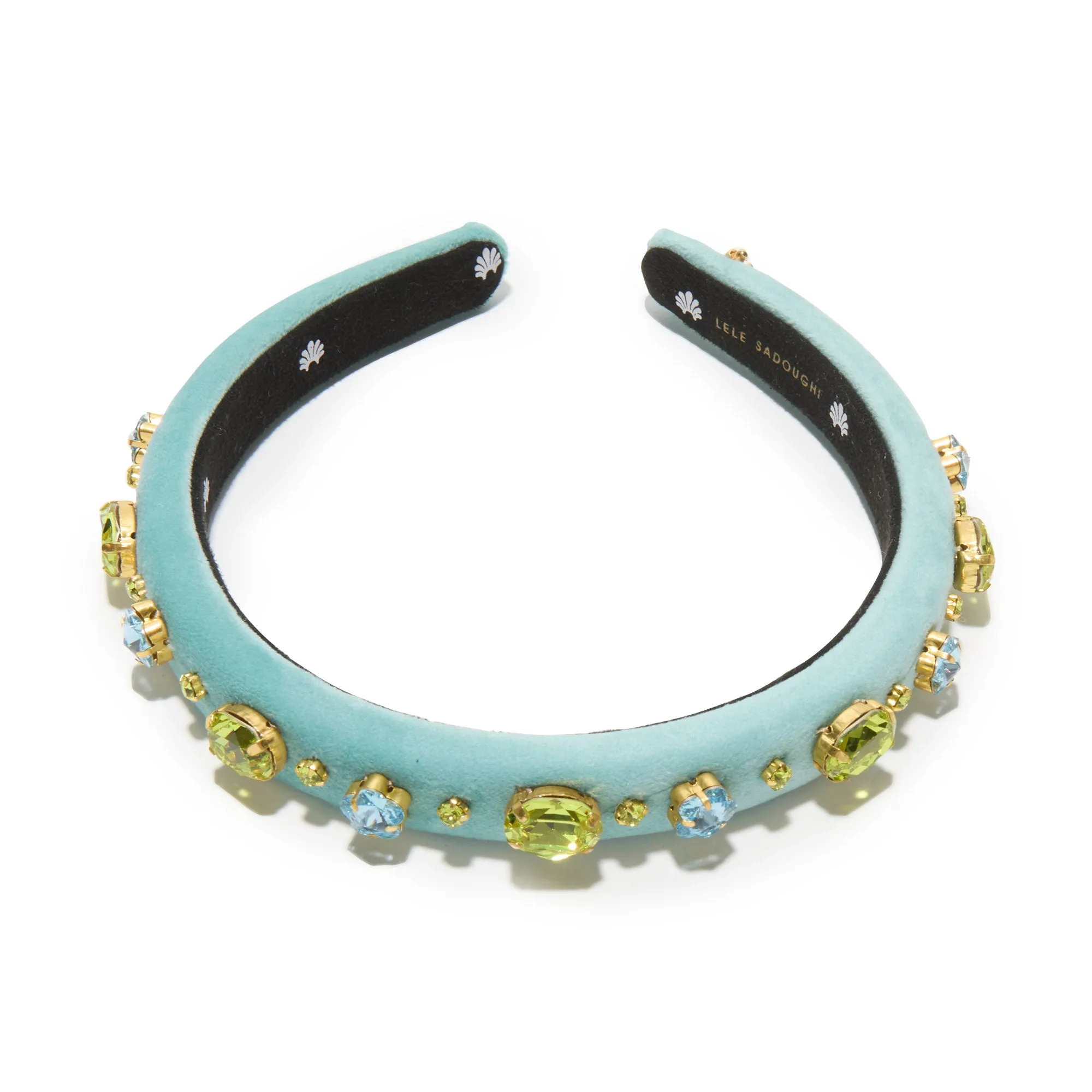 AQUAMARINE CITRIS GIGI SWAROVSKI CRYSTAL GEM HEADBAND sold by Lele Sadoughi product image thumbnail 3