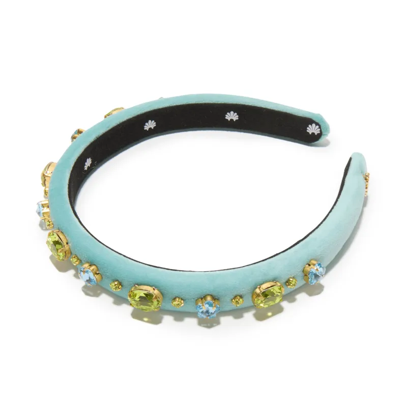 AQUAMARINE CITRIS GIGI SWAROVSKI CRYSTAL GEM HEADBAND sold by Lele Sadoughi