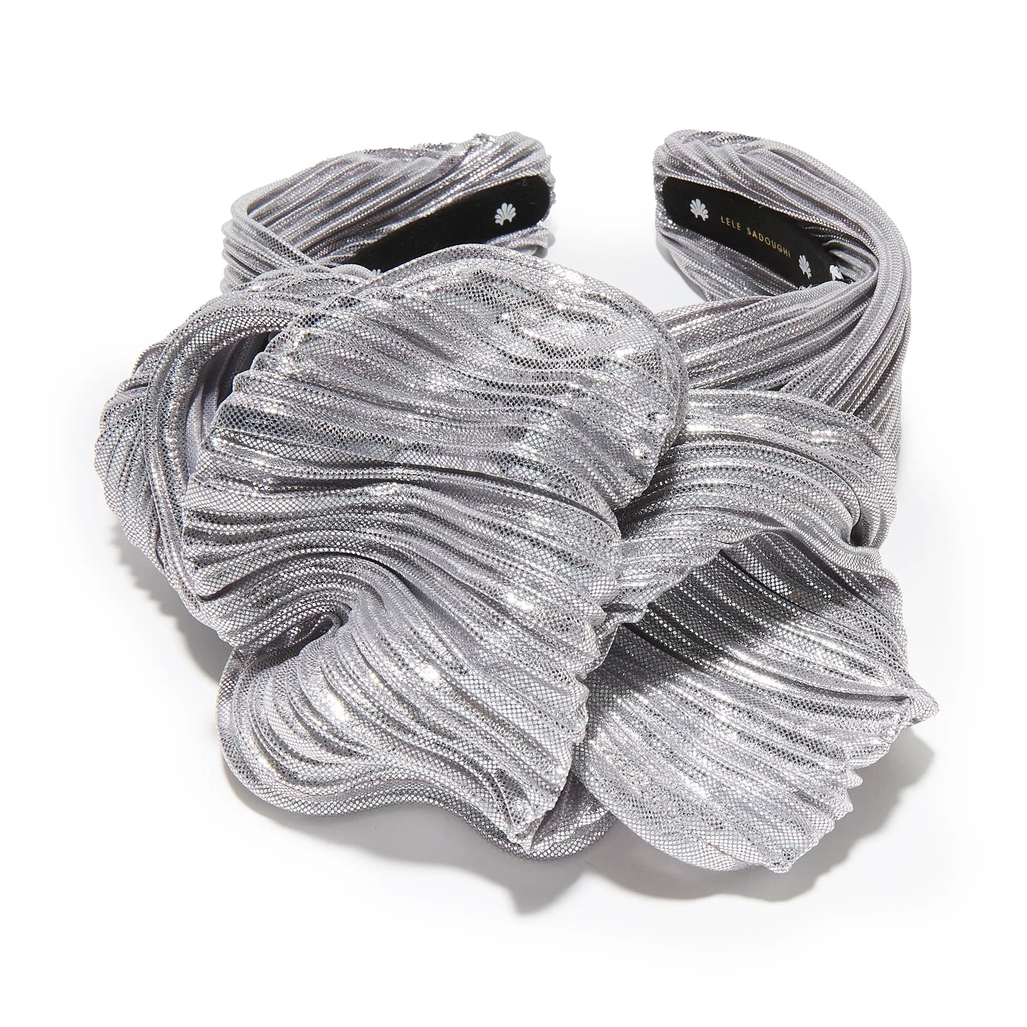 SILVER CRAWFORD PLEATED HEADBAND sold by Lele Sadoughi product image thumbnail 2
