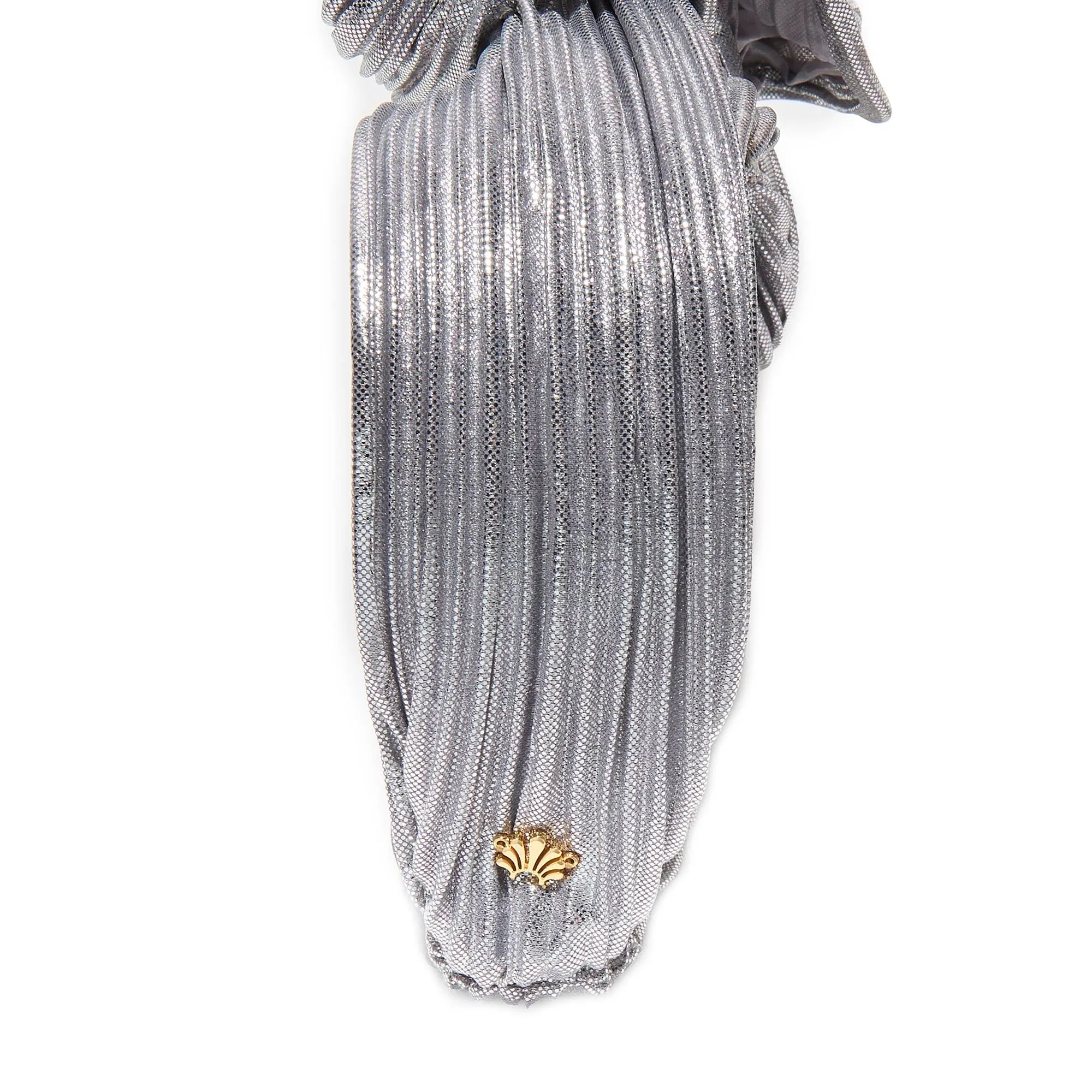 SILVER CRAWFORD PLEATED HEADBAND sold by Lele Sadoughi product image thumbnail 3