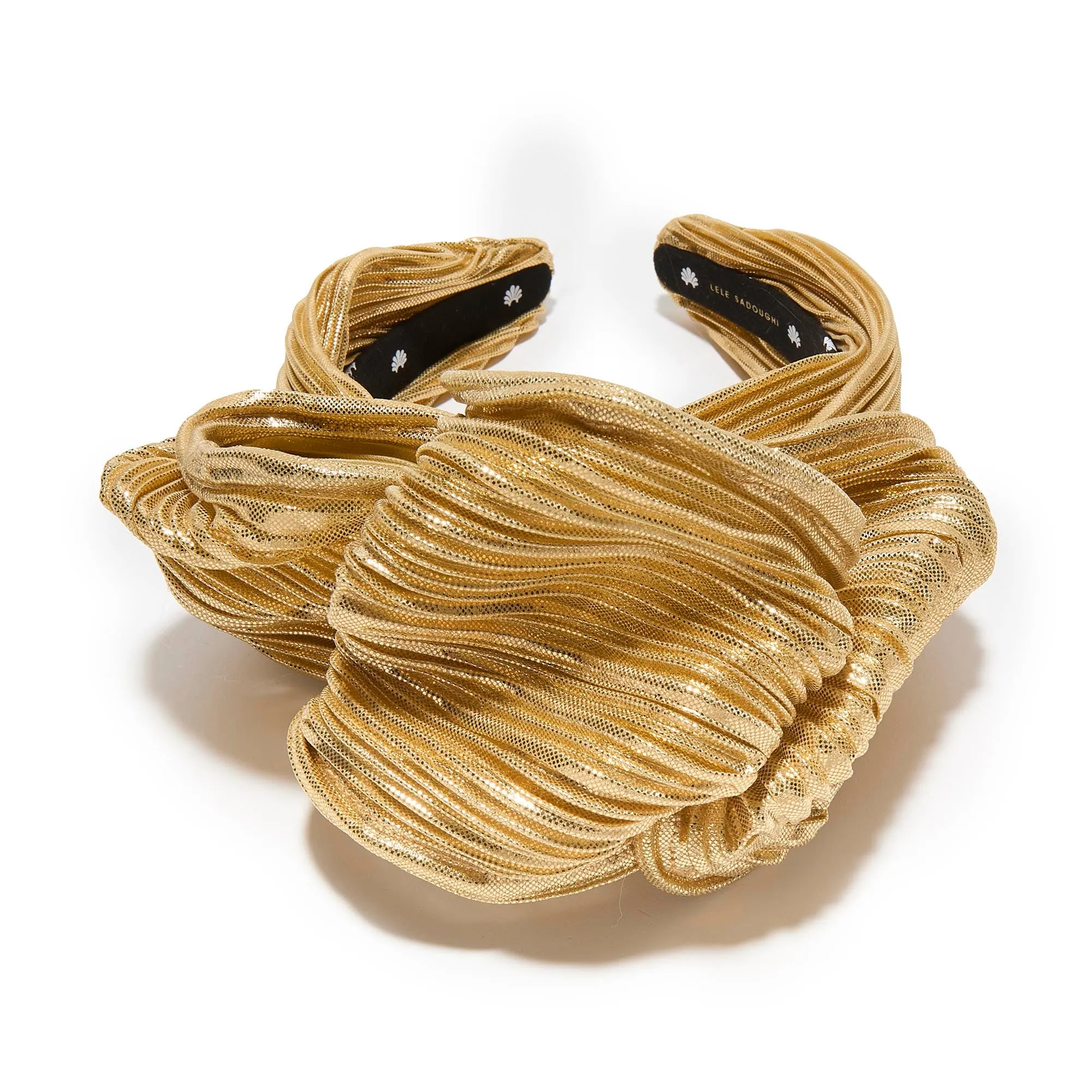 GOLD CRAWFORD PLEATED HEADBAND sold by Lele Sadoughi product image thumbnail 2